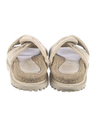 Christian Dior Cannage Pattern Leather Espadrilles