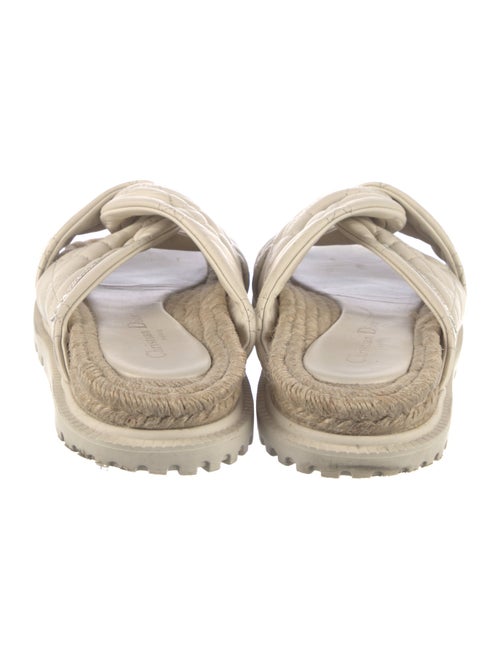 Christian Dior Cannage Pattern Leather Espadrilles