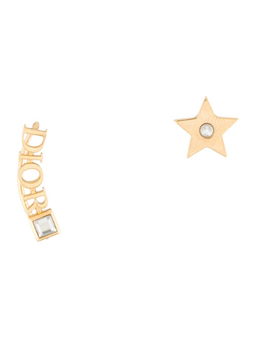 Christian Dior Crystal Mismatched Earrings