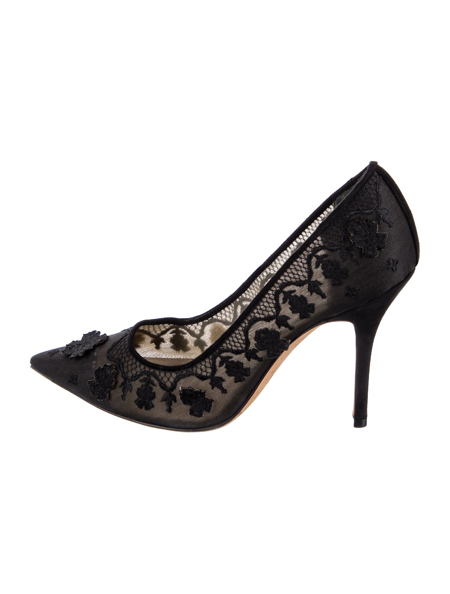 Christian Dior Diorissimo Pattern Lace Pumps