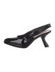 Christian Dior Patent Leather Bow Accents Slingback Pumps