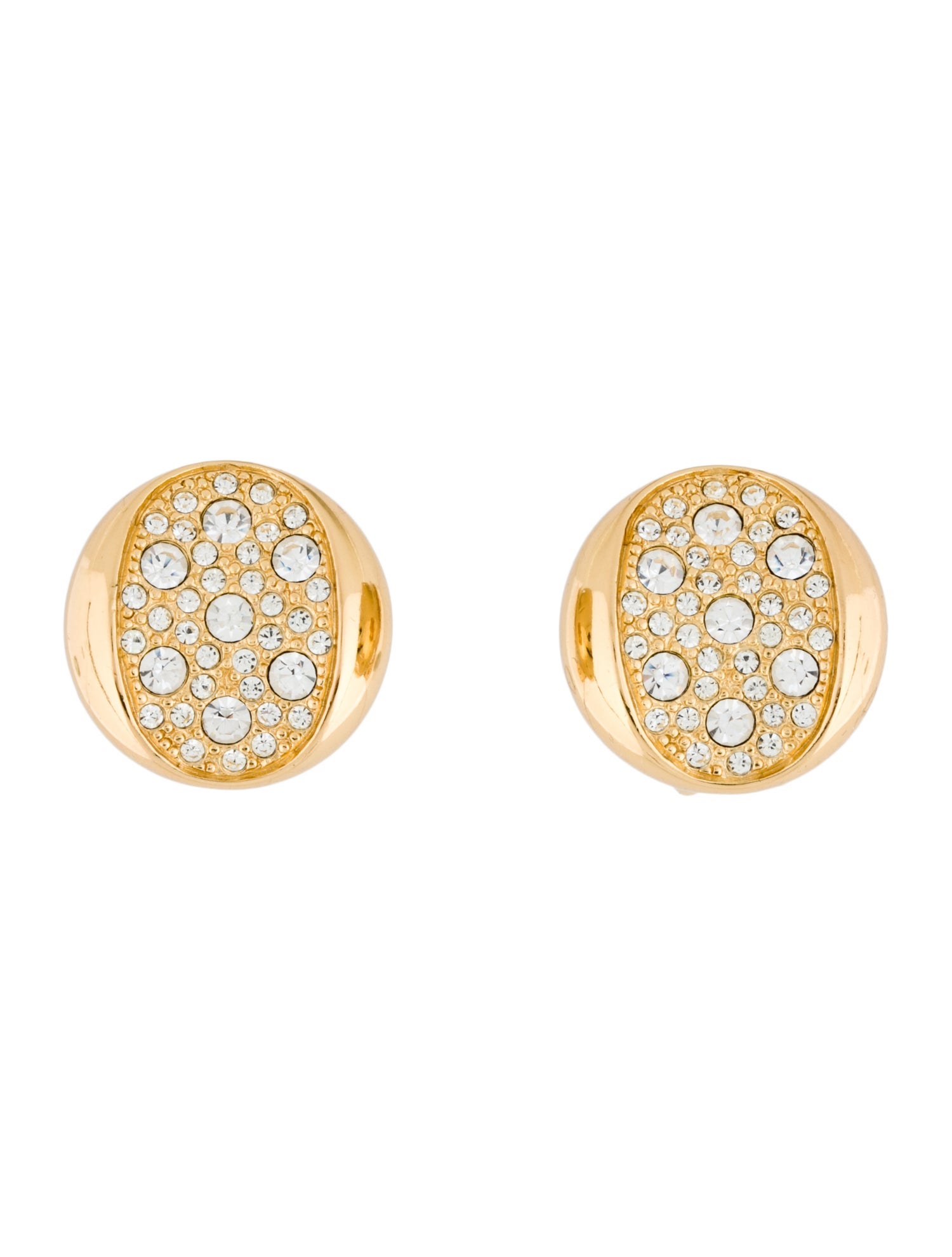 Christian Dior Vintage Crystal Clip-On Earrings