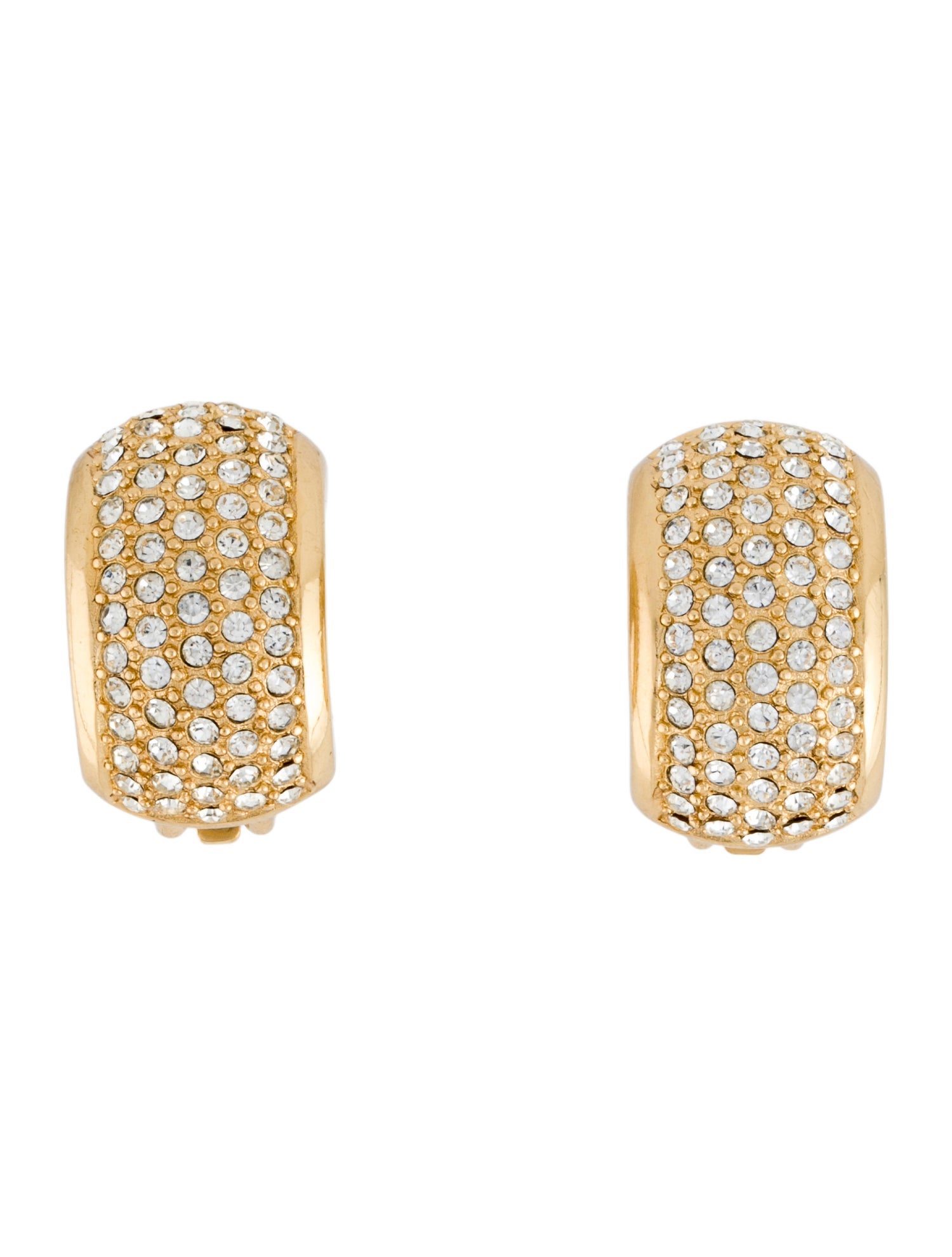 Christian Dior Vintage Crystal Clip-On Earrings