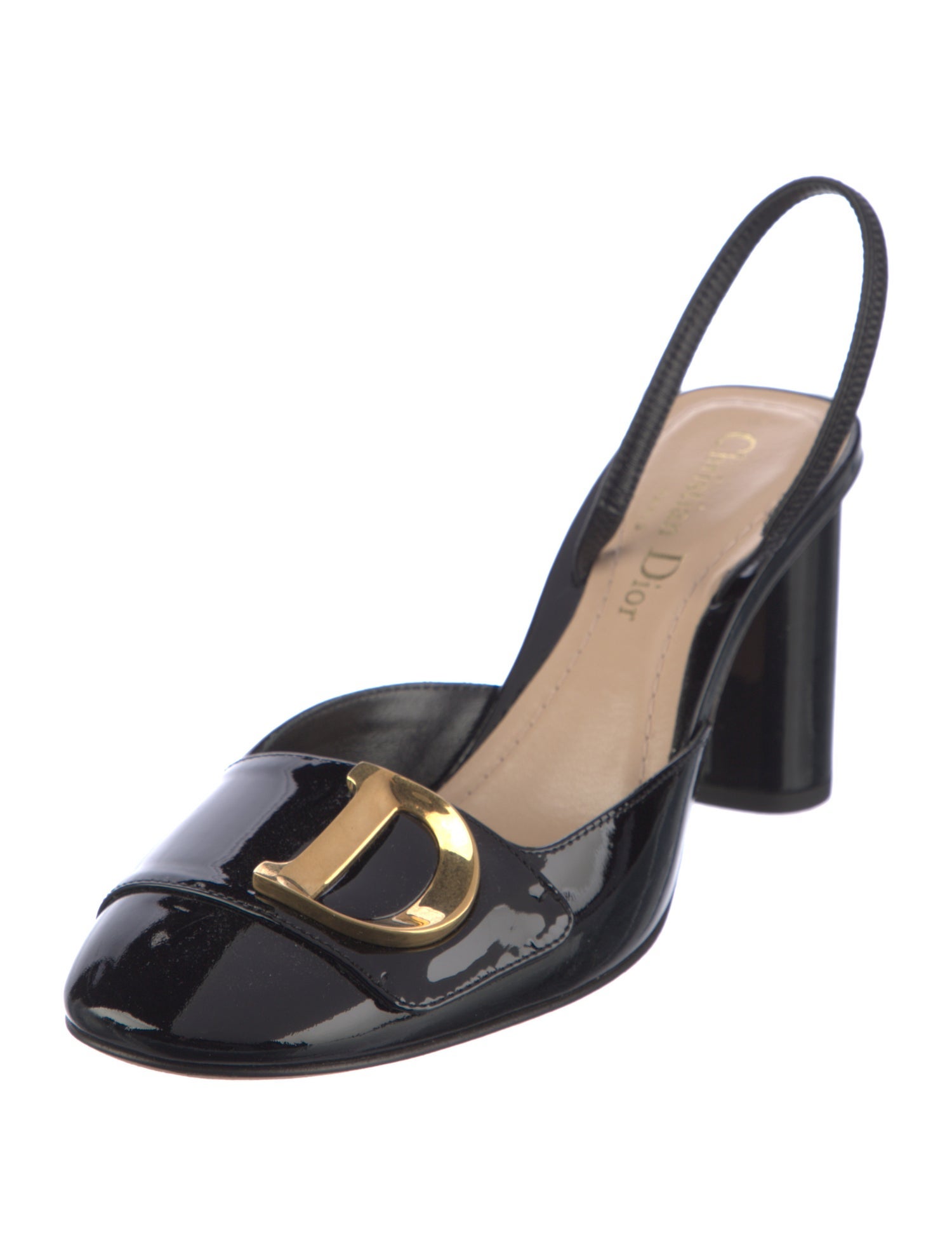 Christian Dior Patent Leather Slingback Pumps