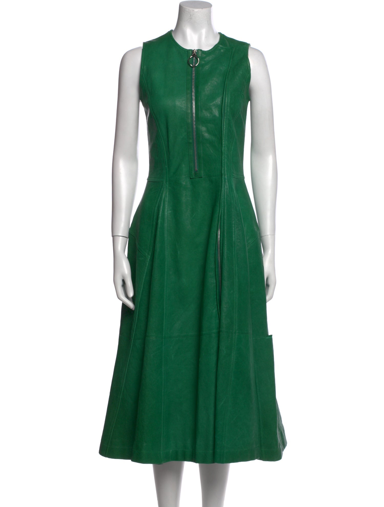 Christian Dior Leather Midi Length Dress