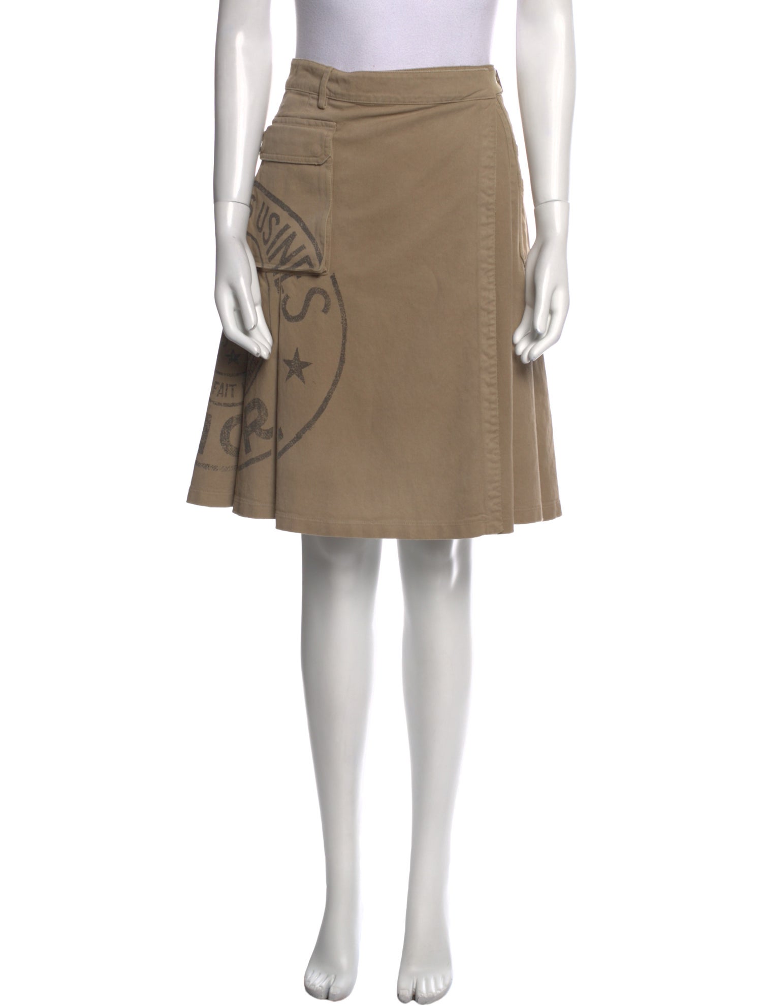 Christian Dior Pleated Accents Knee-Length Skirt