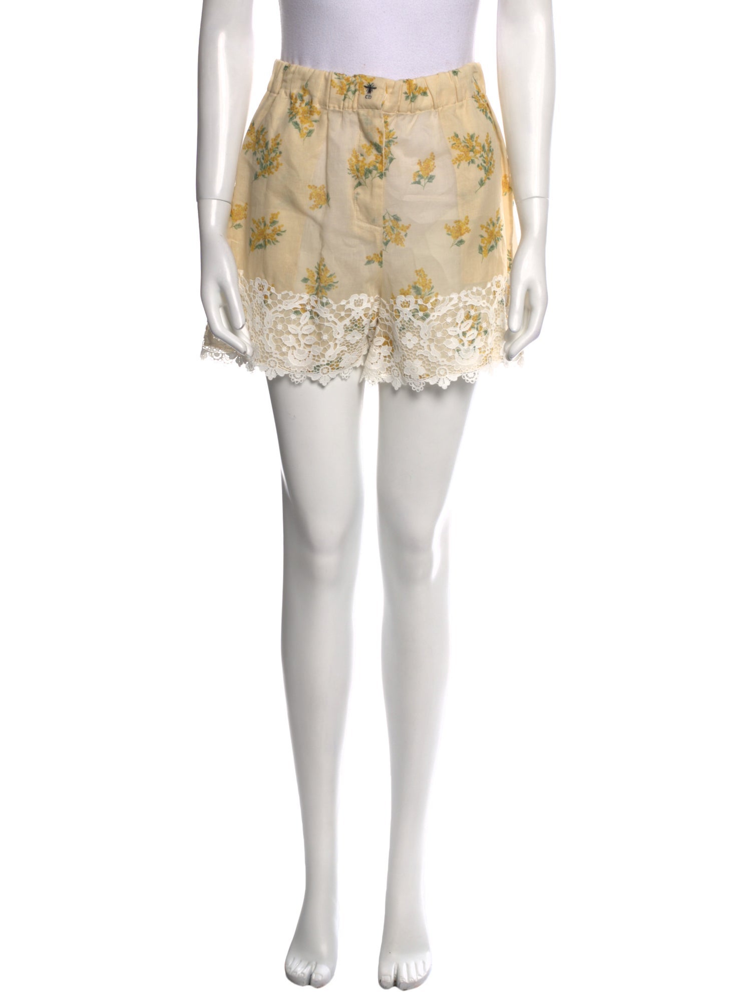 Christian Dior Floral Print Mini Shorts