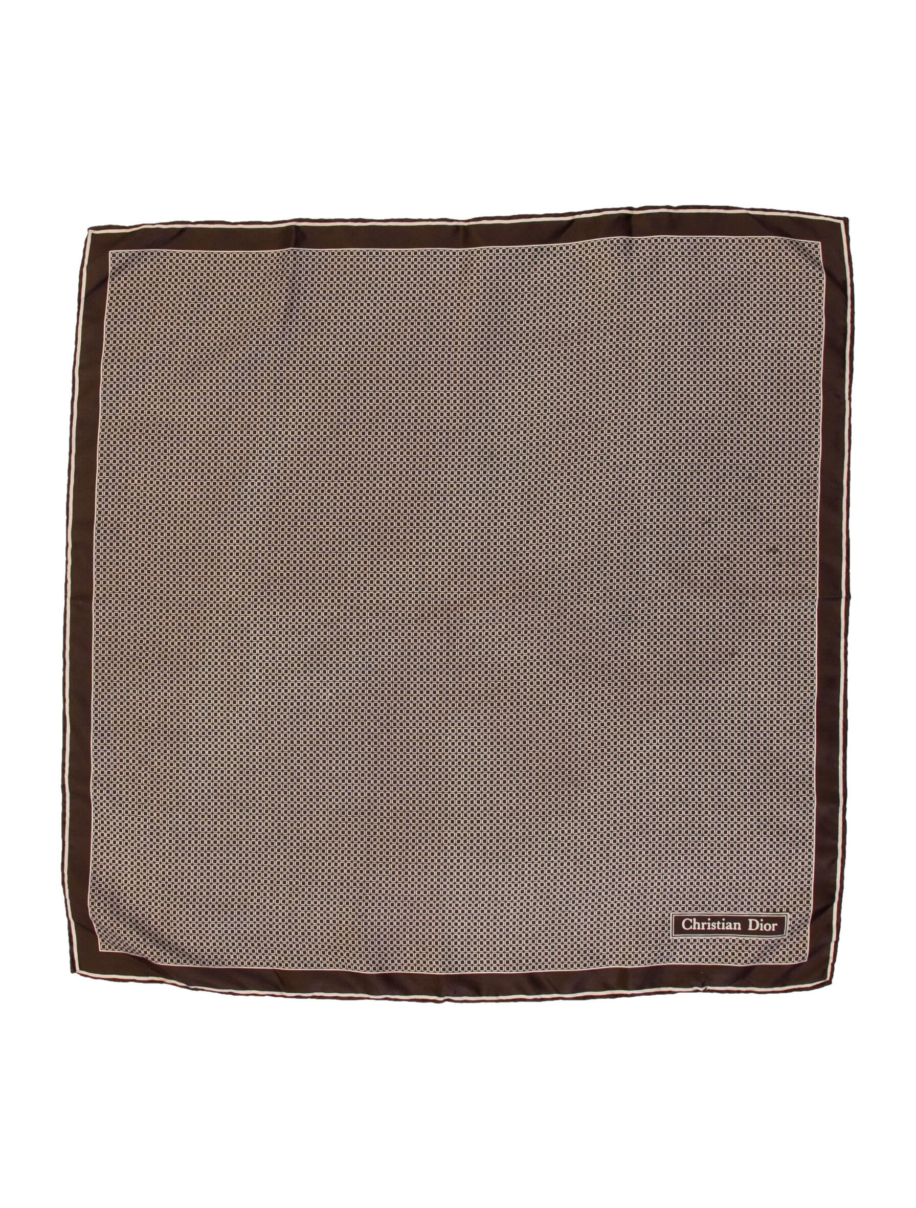 Christian Dior Basketweave Pocket Square