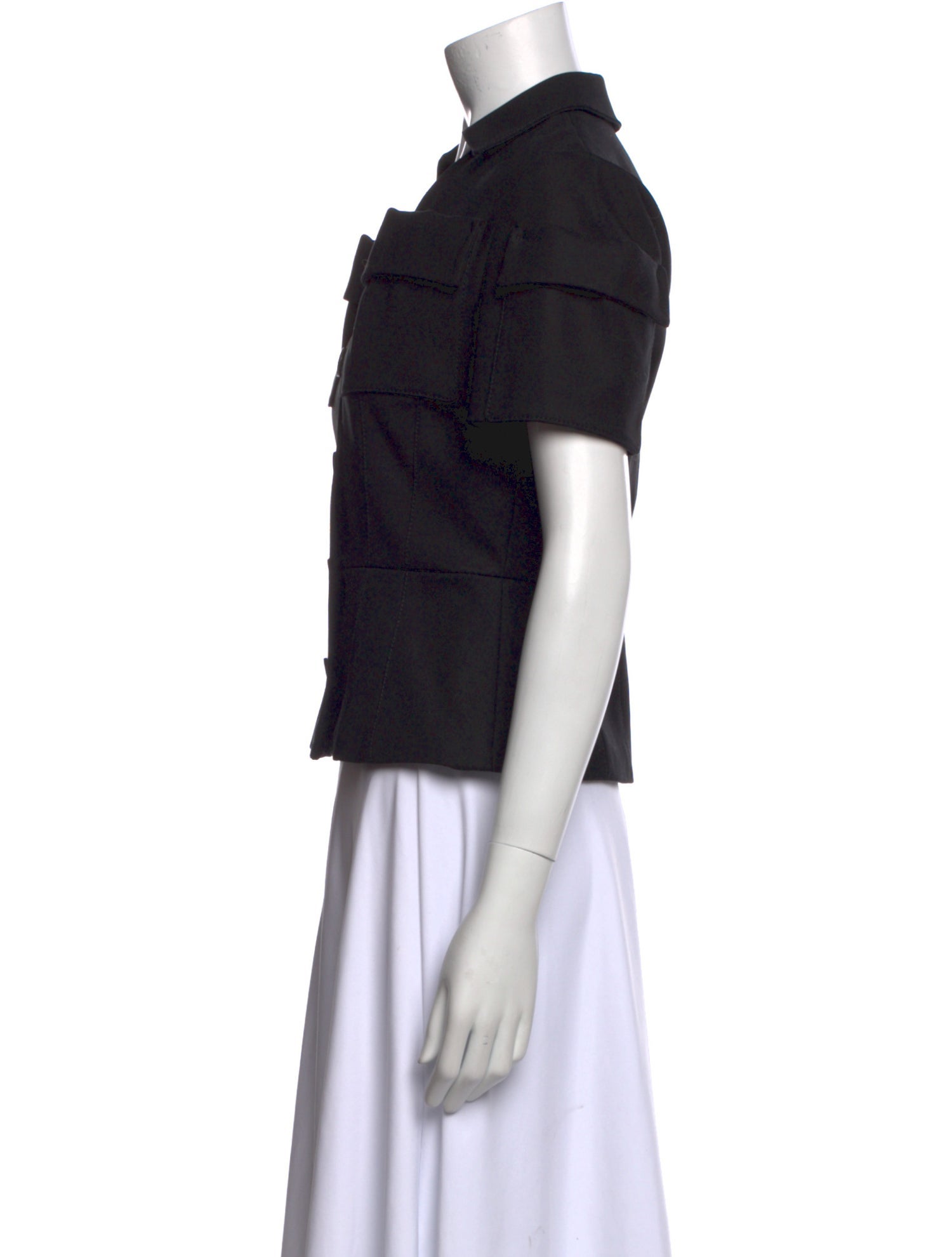 Christian Dior Short Sleeve Button-Up Top