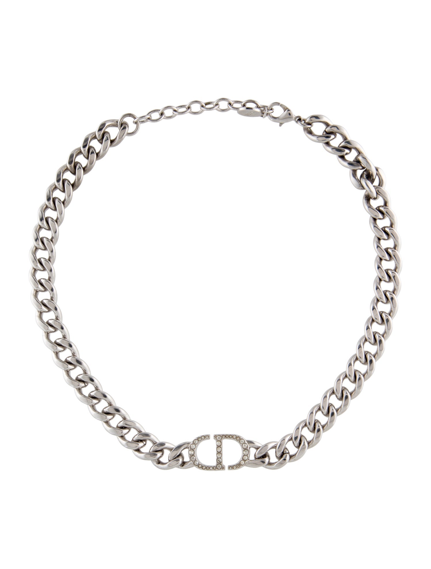 Christian Dior Crystal CD Necklace