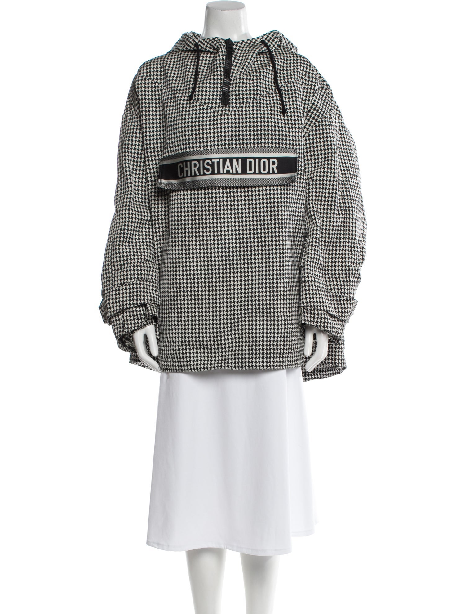 Christian Dior Houndstooth Print Coat