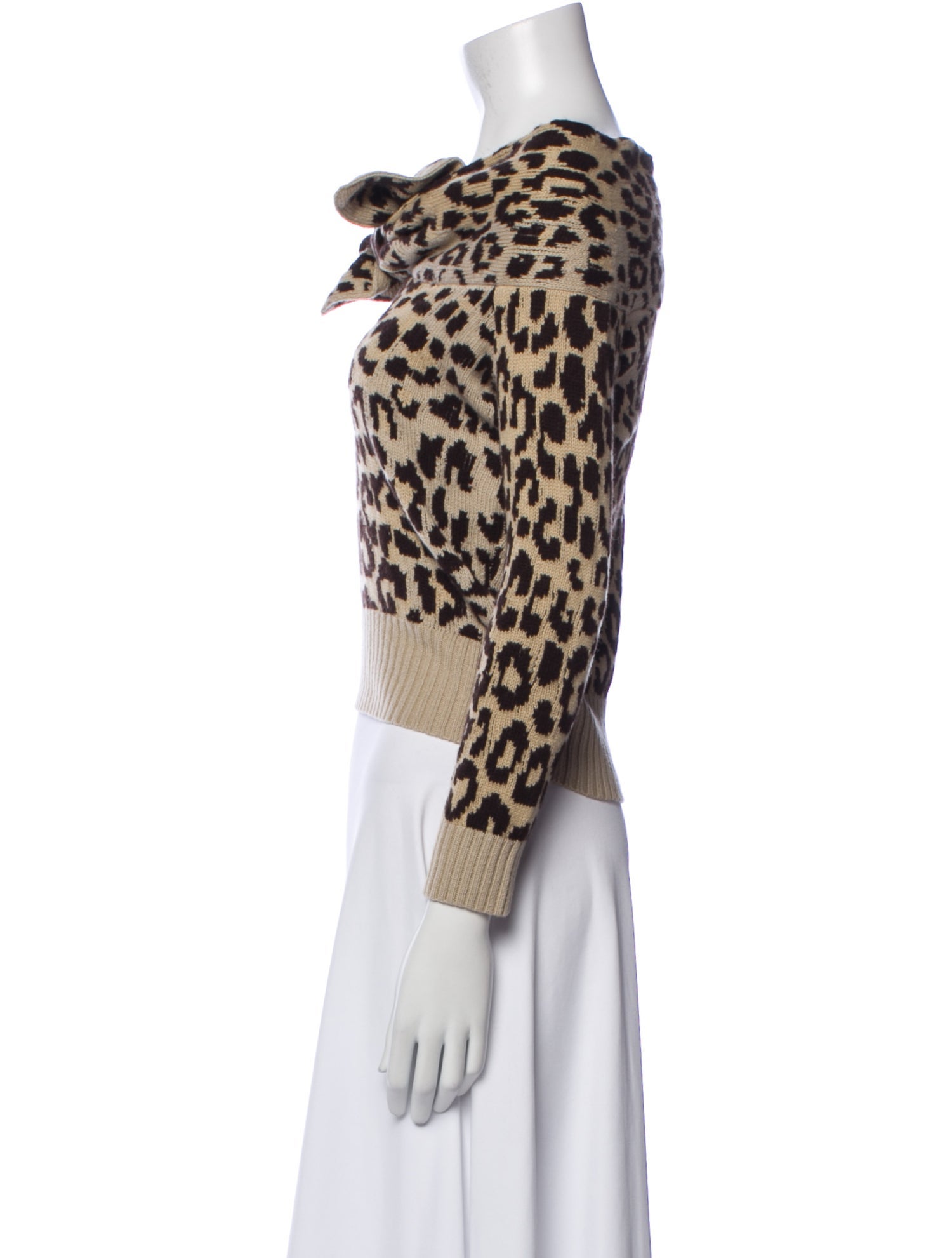 Christian Dior Cashmere Animal Print Sweater