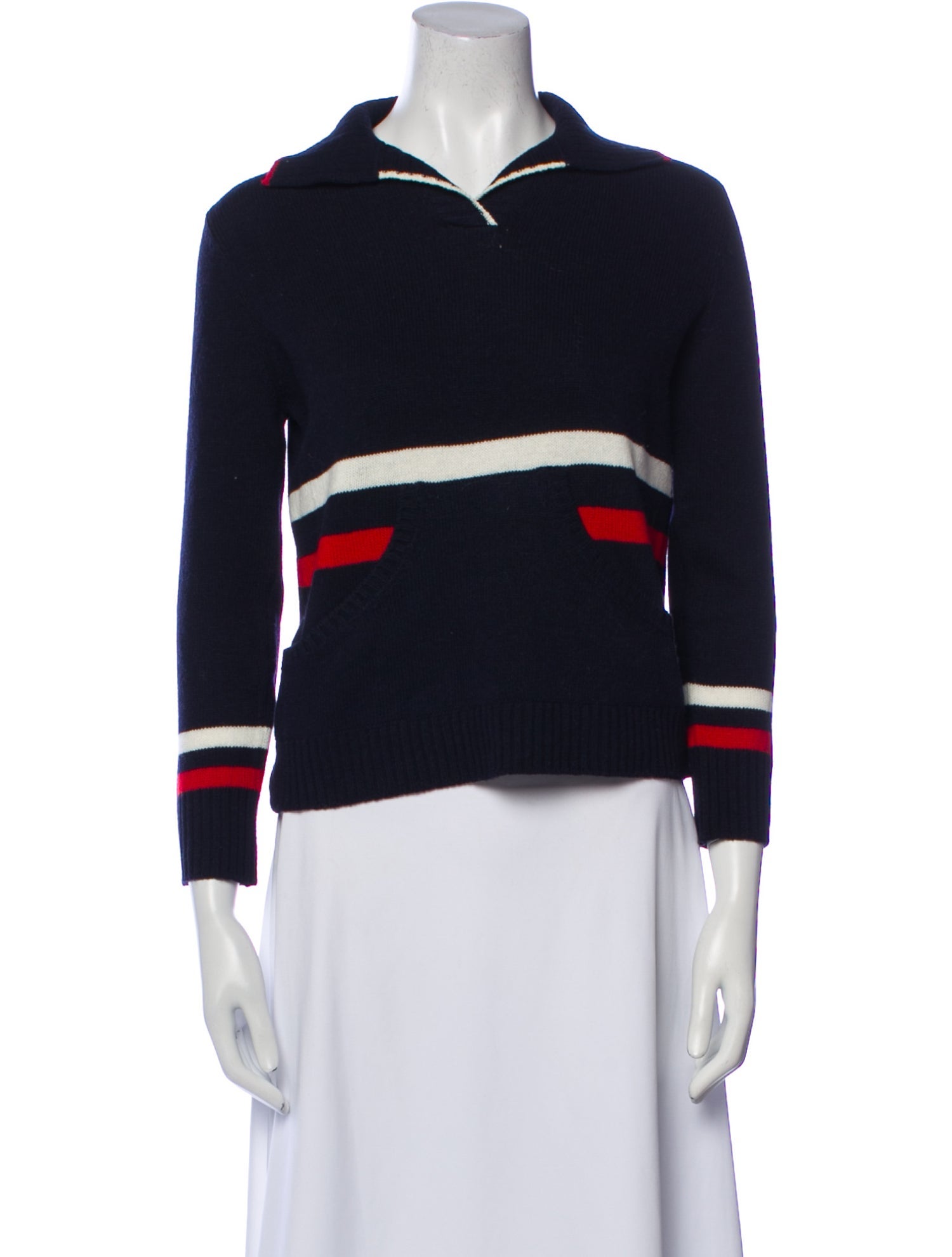 Christian Dior Virgin Wool Striped Sweater