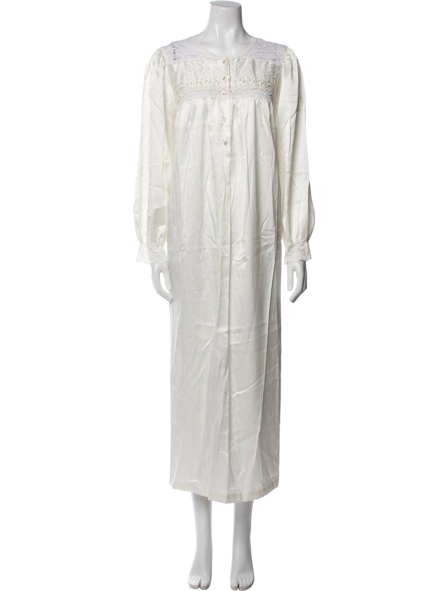 Christian Dior Vintage Lace Trim Embellishment Nightgown