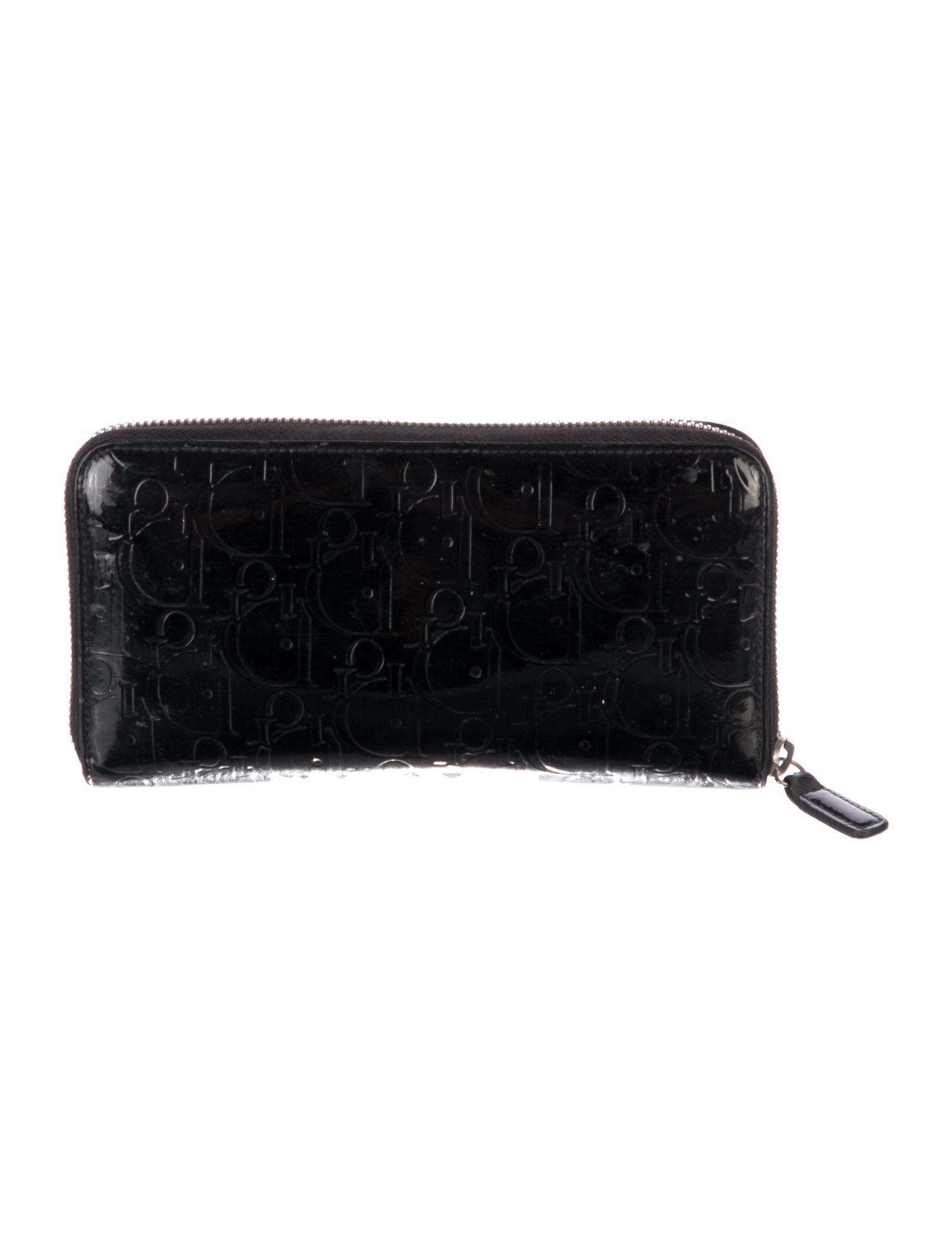 Christian Dior Diorissimo Pattern Patent Leather Continental Wallet
