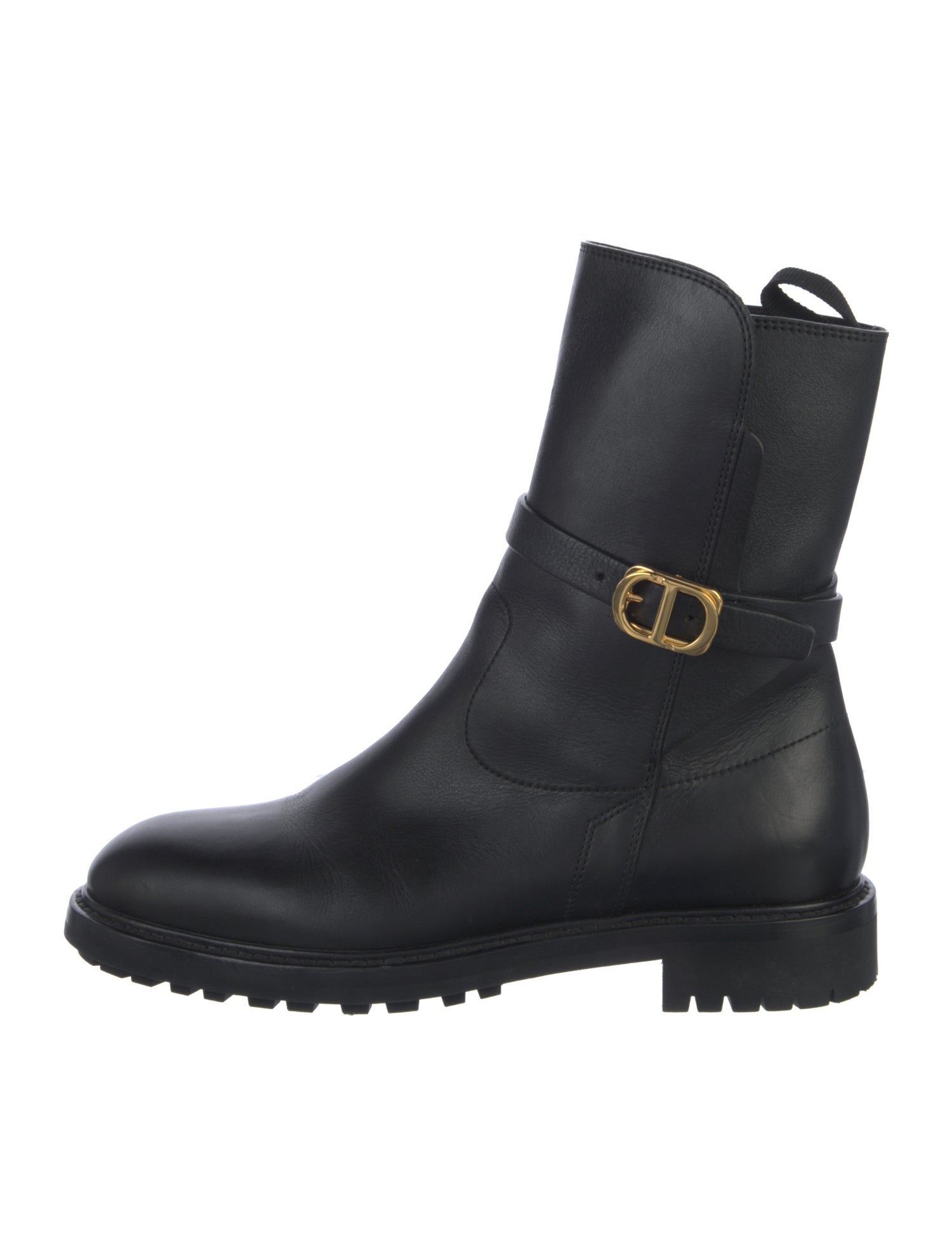 Christian Dior Leather Moto Boots