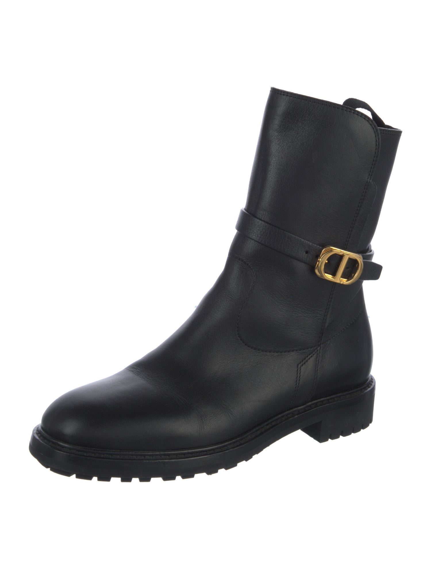 Christian Dior Leather Moto Boots
