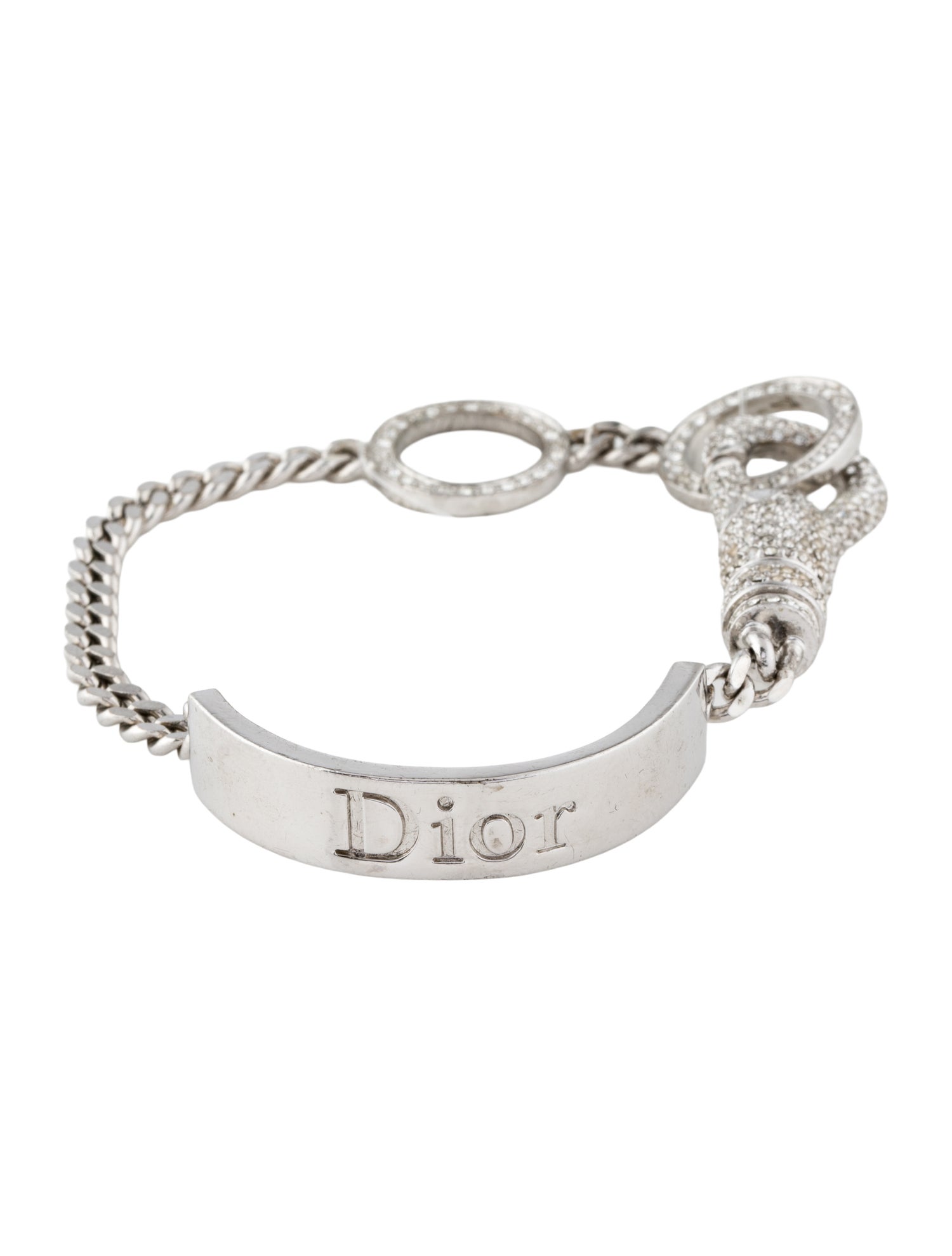 Christian Dior x John Galliano Vintage Iconic Crystal ID Link Bracelet