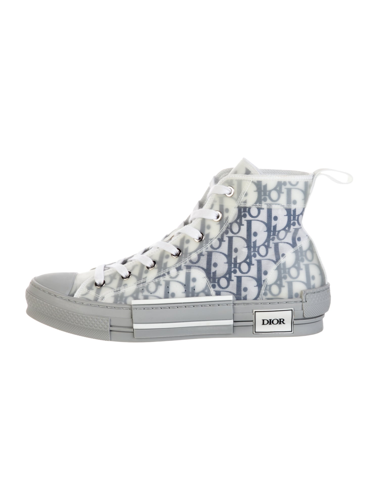 DIOR MEN B23 'Oblique Transparent - White Blue Grey' Sneakers