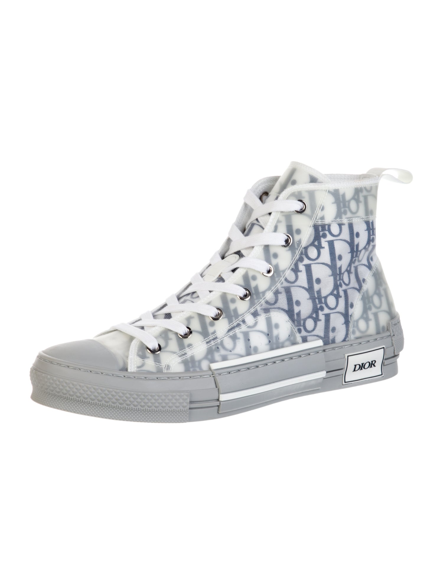 DIOR MEN B23 'Oblique Transparent - White Blue Grey' Sneakers