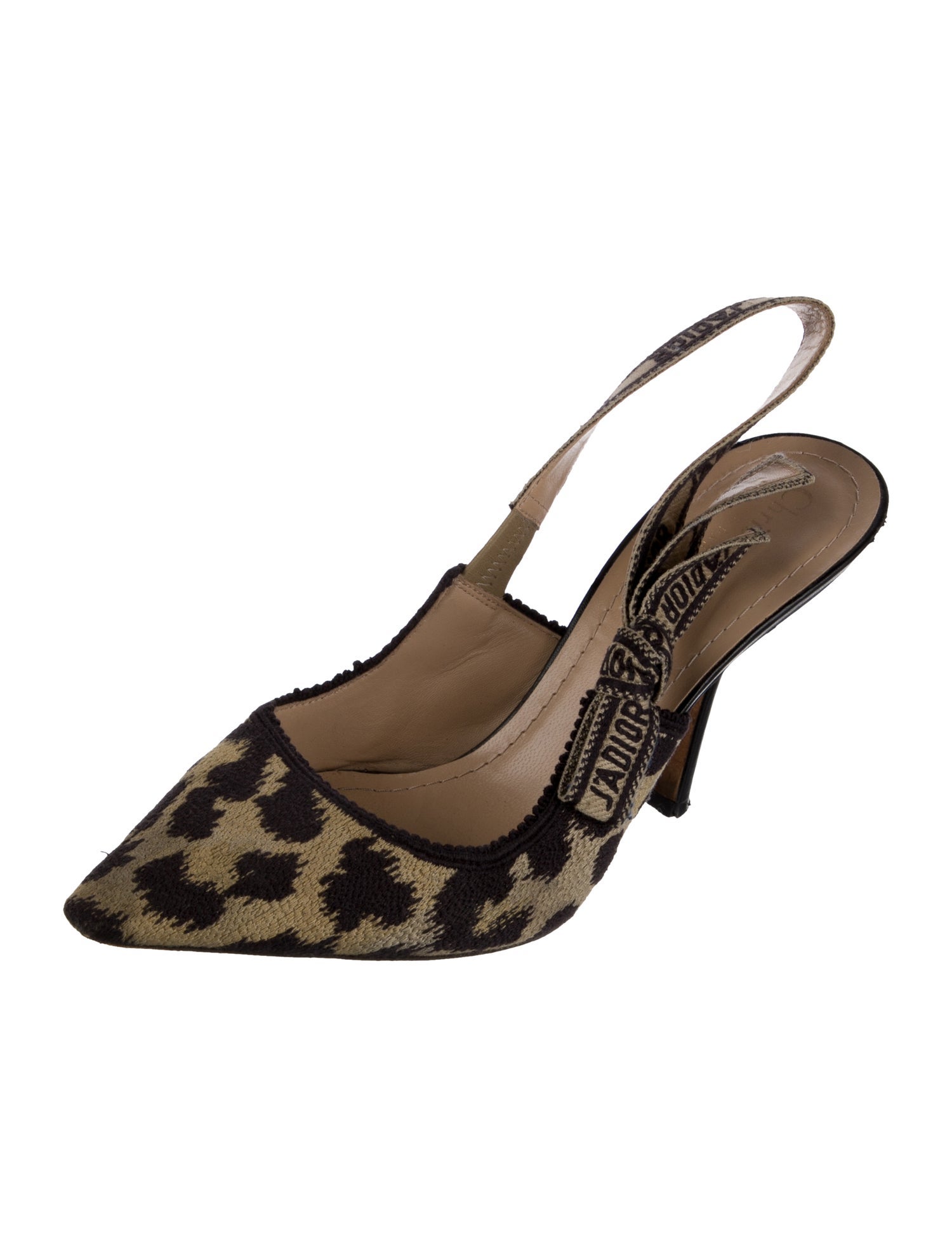 Christian Dior Animal Print Slingback Pumps