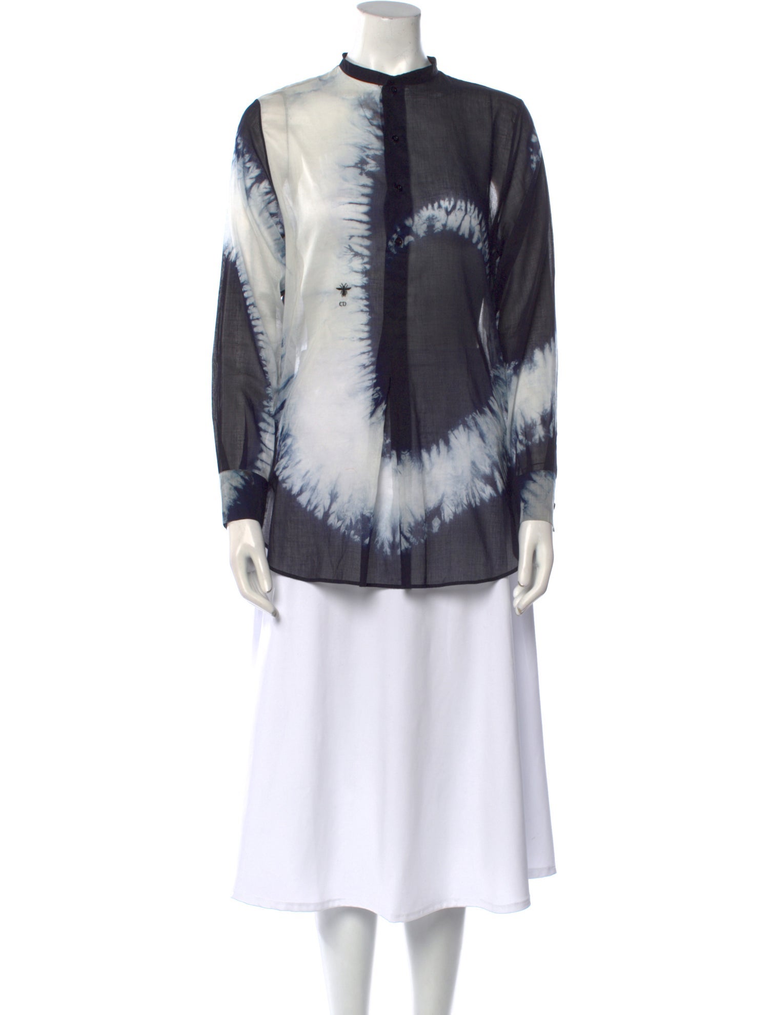 Christian Dior Tie-Dye Print Crew Neck Tunic