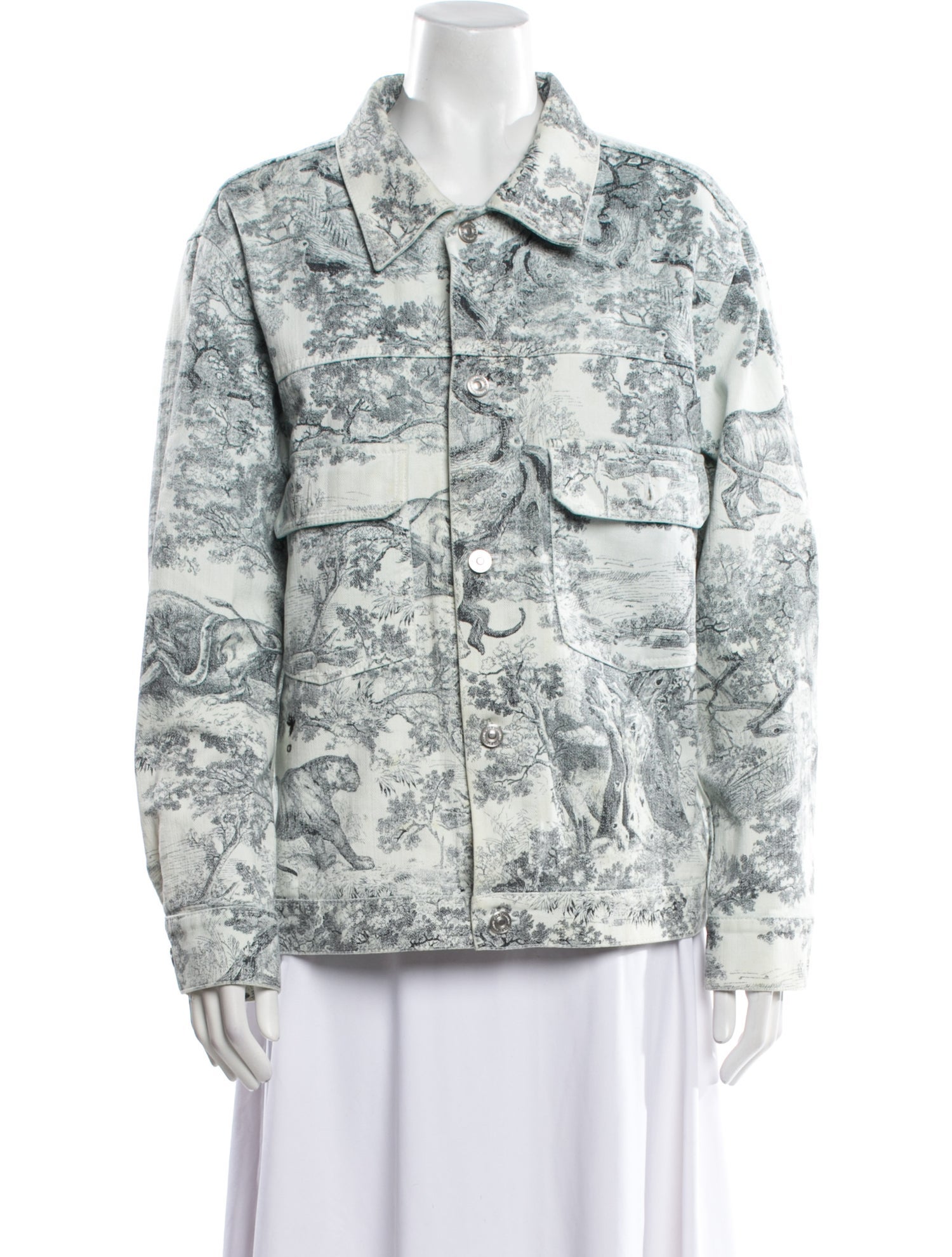 Christian Dior Floral Print Denim Jacket