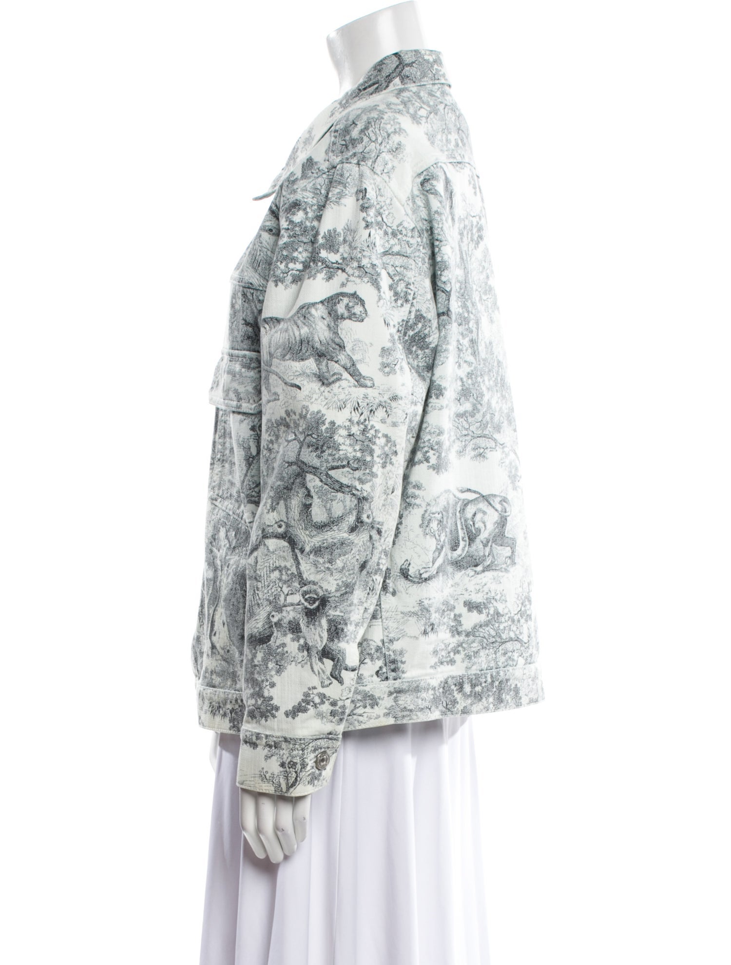 Christian Dior Floral Print Denim Jacket