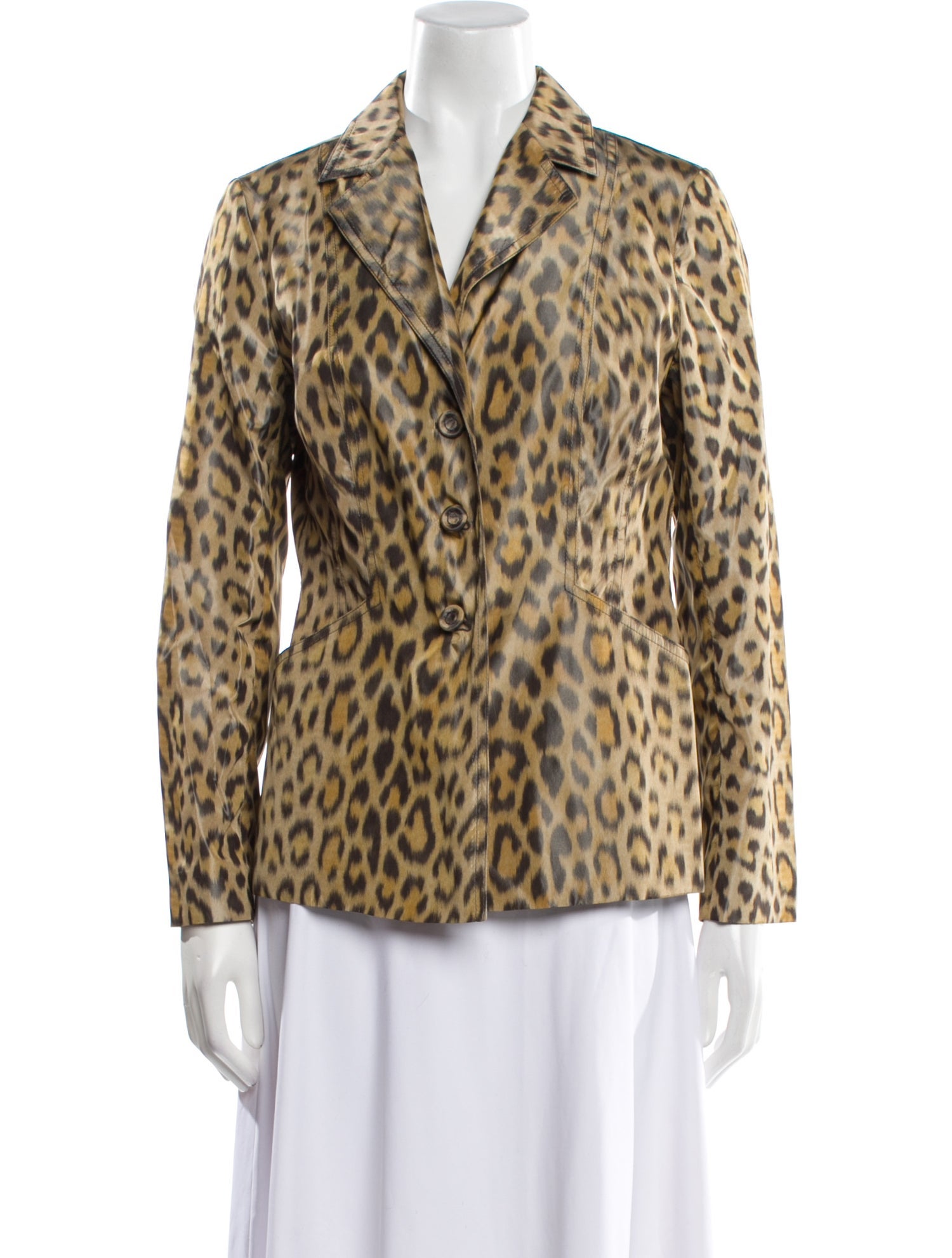 Christian Dior Silk Animal Print Blazer