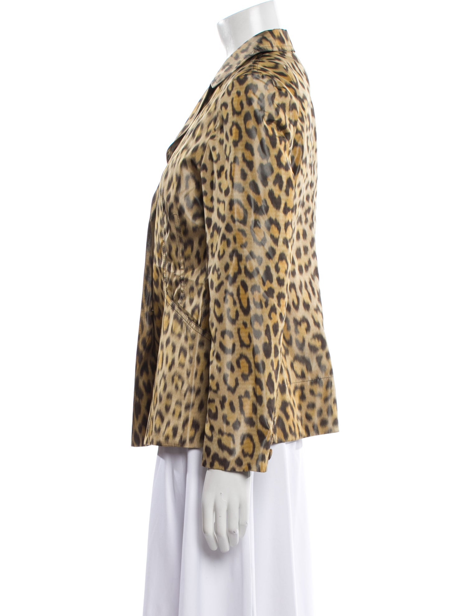 Christian Dior Silk Animal Print Blazer