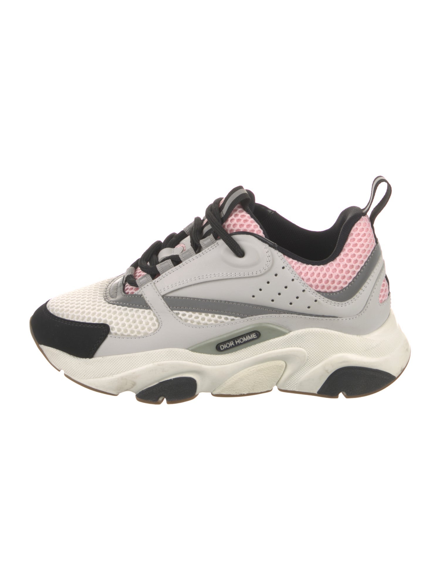 DIOR MEN B22 'White Grey Pink' Athletic Sneakers