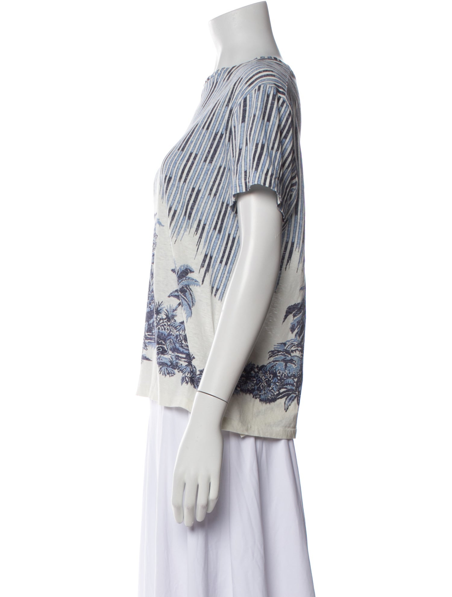 Christian Dior Printed Bateau Neckline T-Shirt