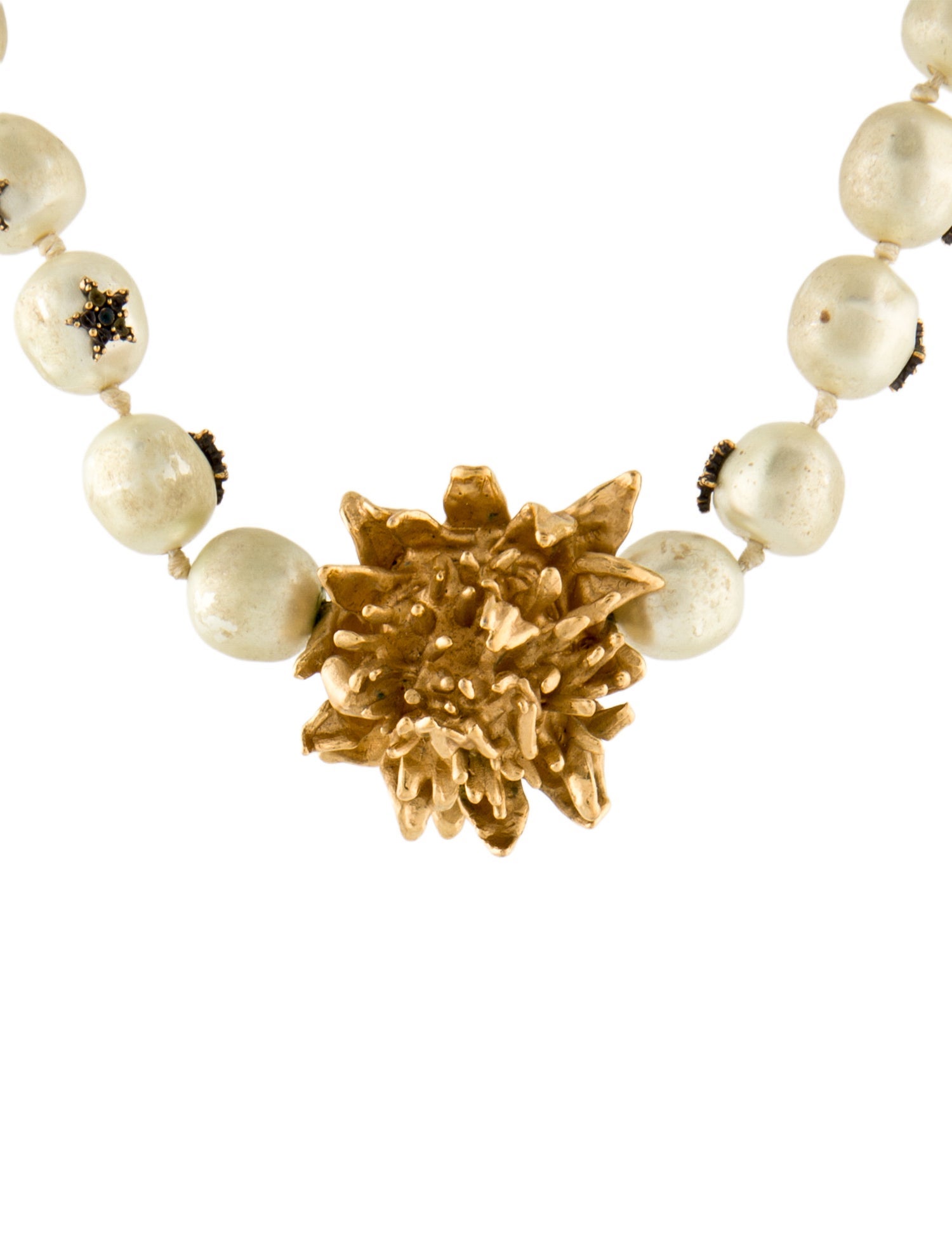 Christian Dior Faux Pearl & Crystal Jardin Choker Necklace