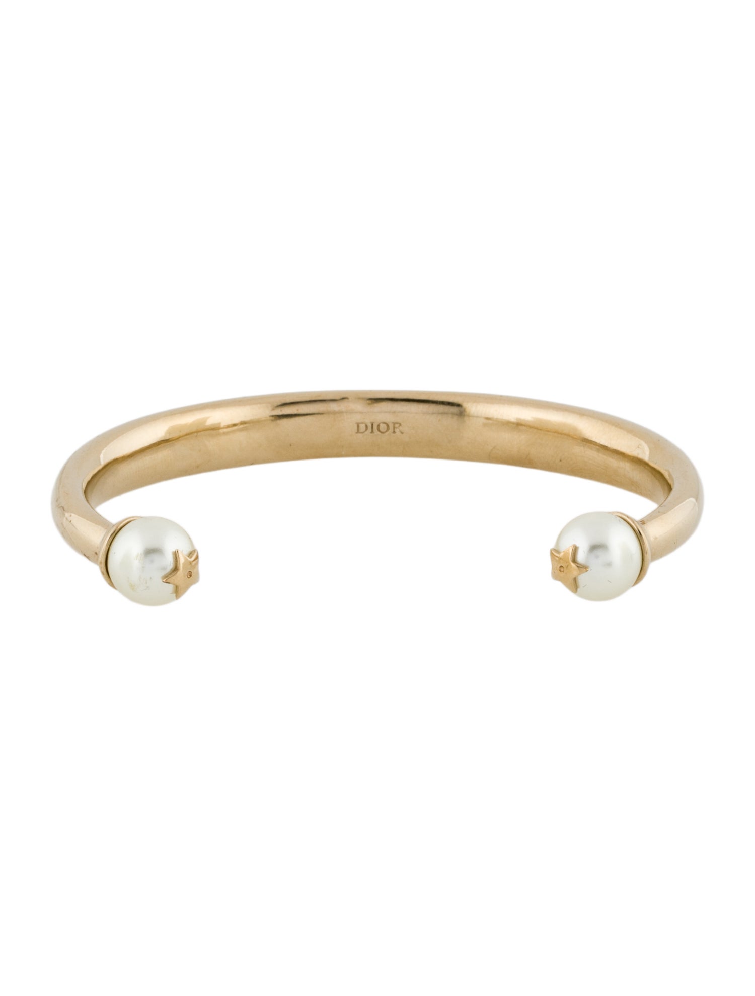 Christian Dior Faux Pearl Cuff Bracelet