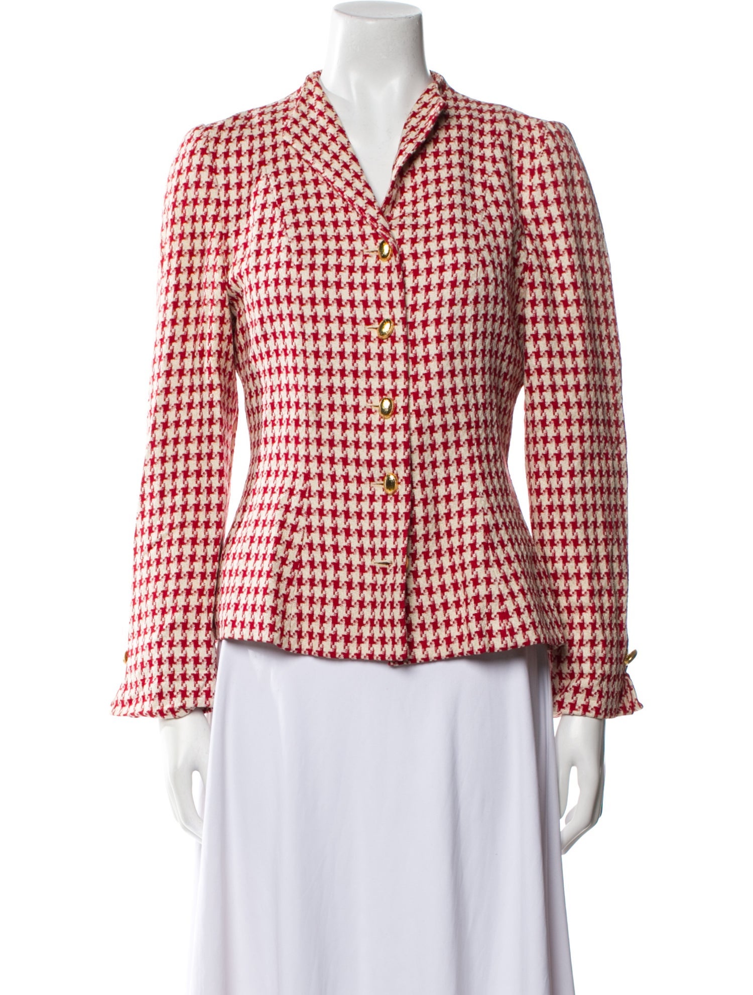 Christian Dior Vintage Plaid Print Blazer