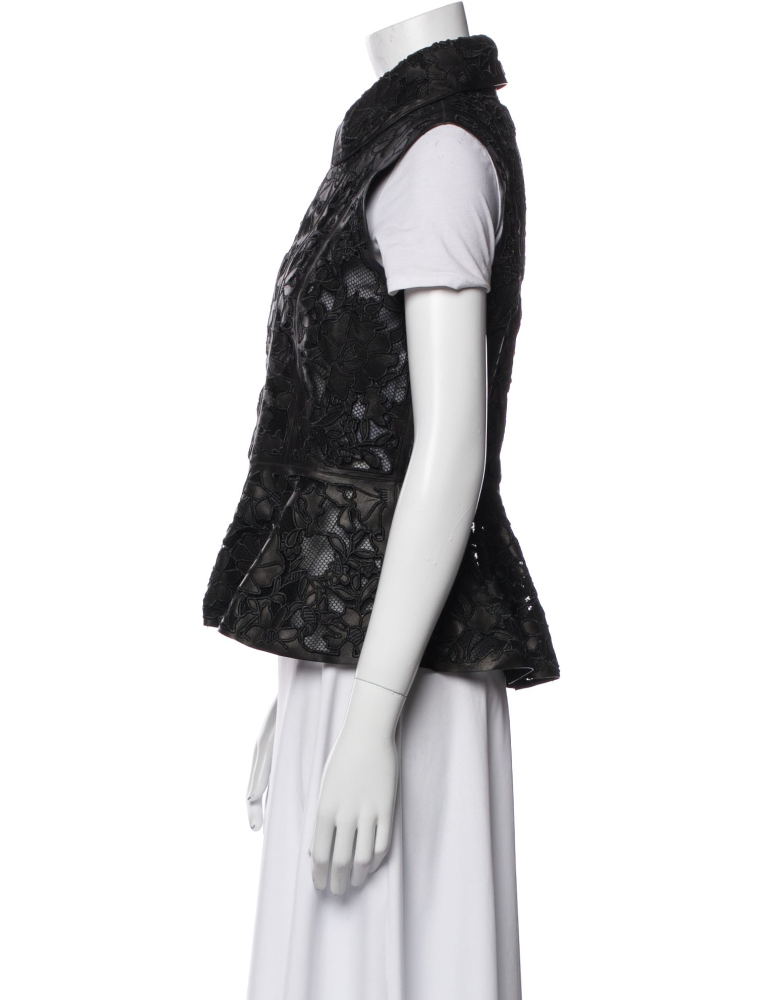 Christian Dior Leather Floral Print Vest