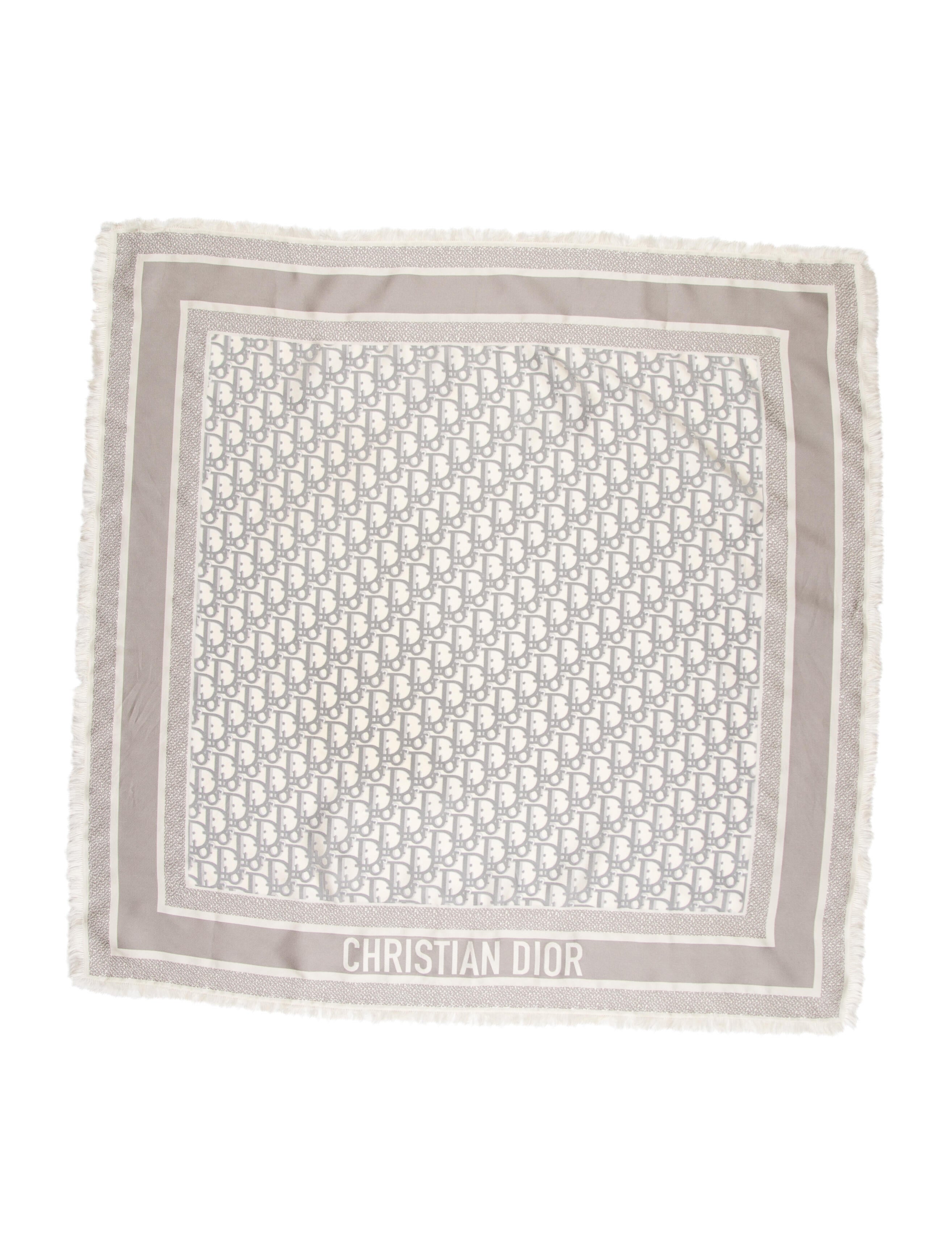 Christian Dior Silk Oblique Jacquard Scarf