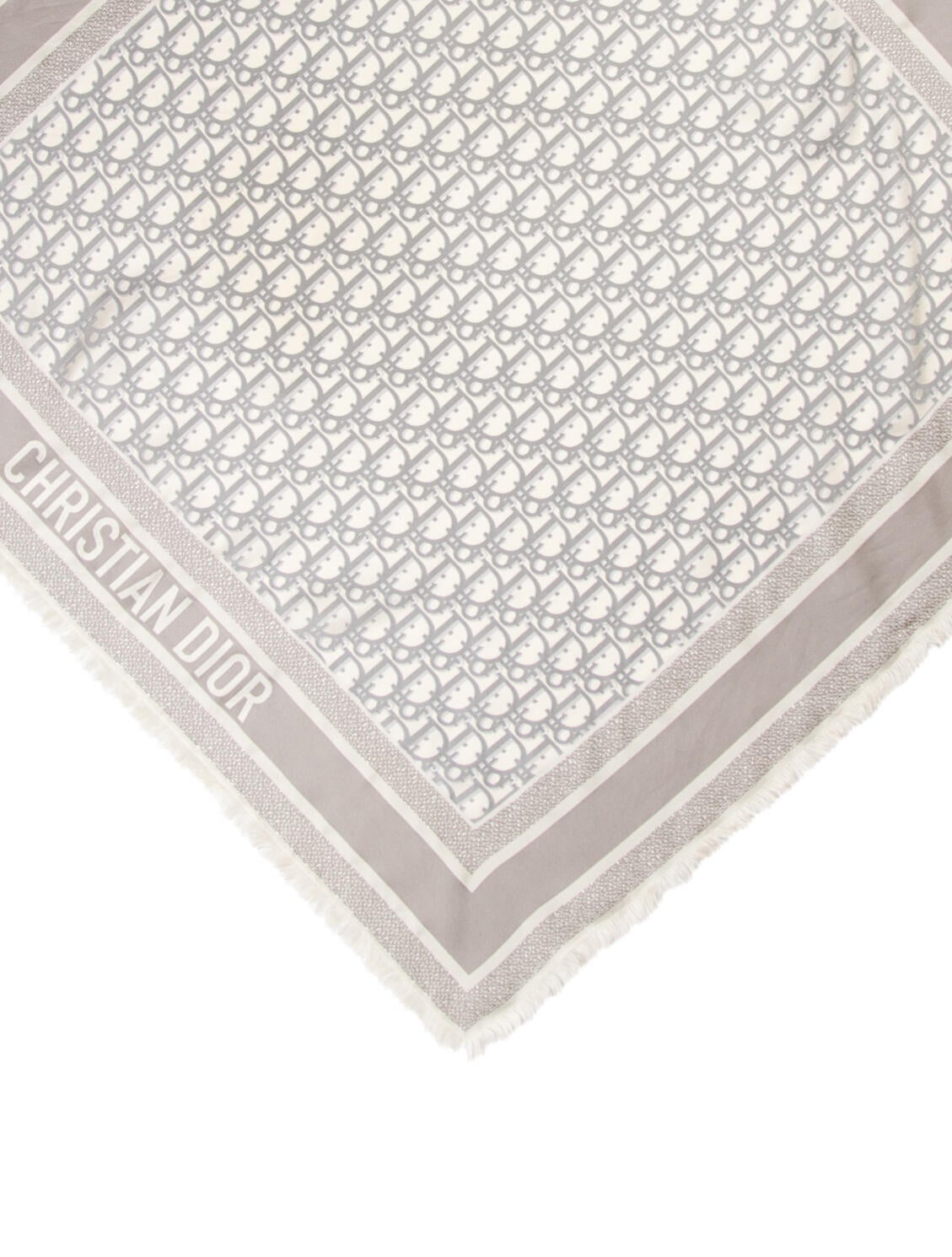 Christian Dior Silk Oblique Jacquard Scarf