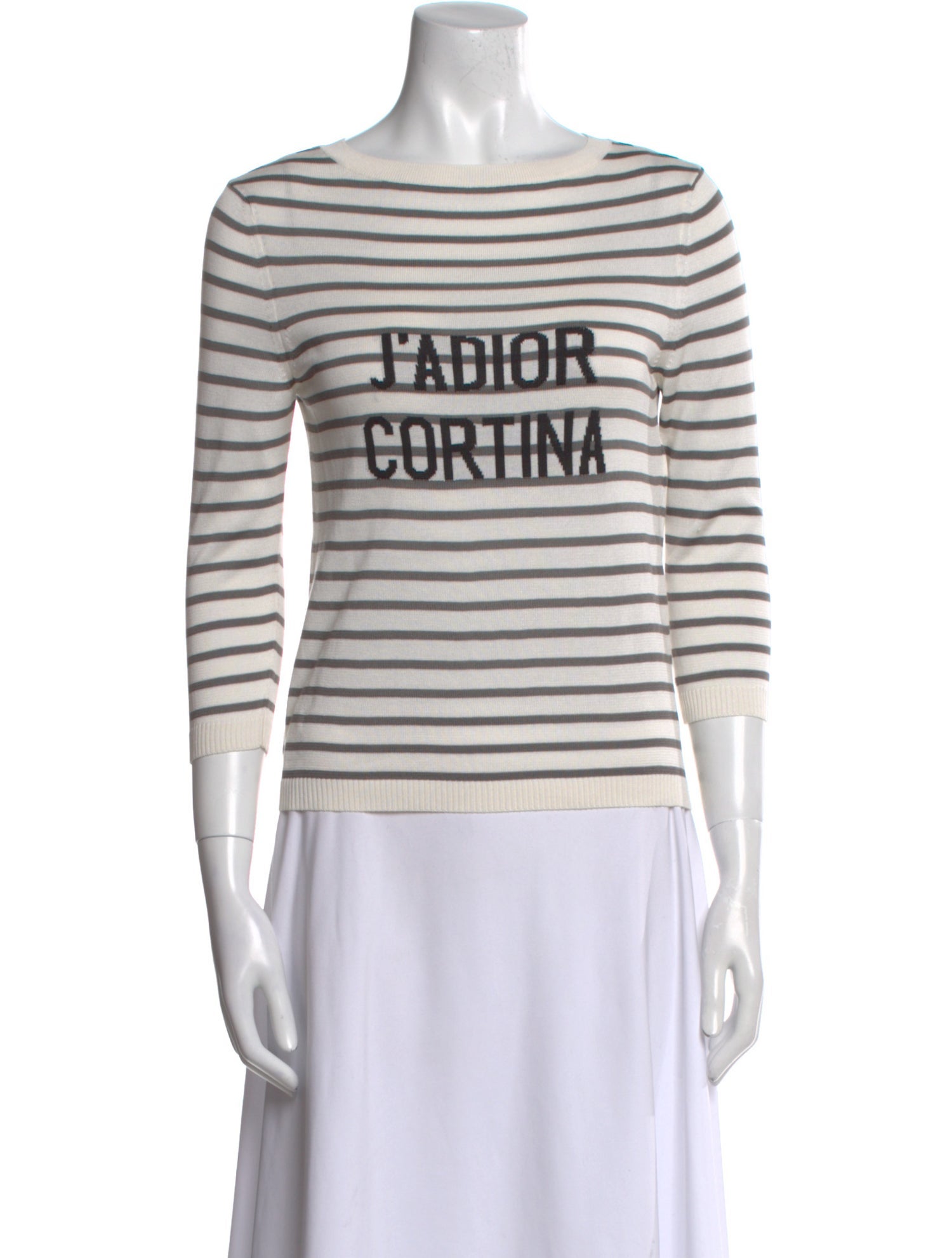 Christian Dior Silk Striped T-Shirt