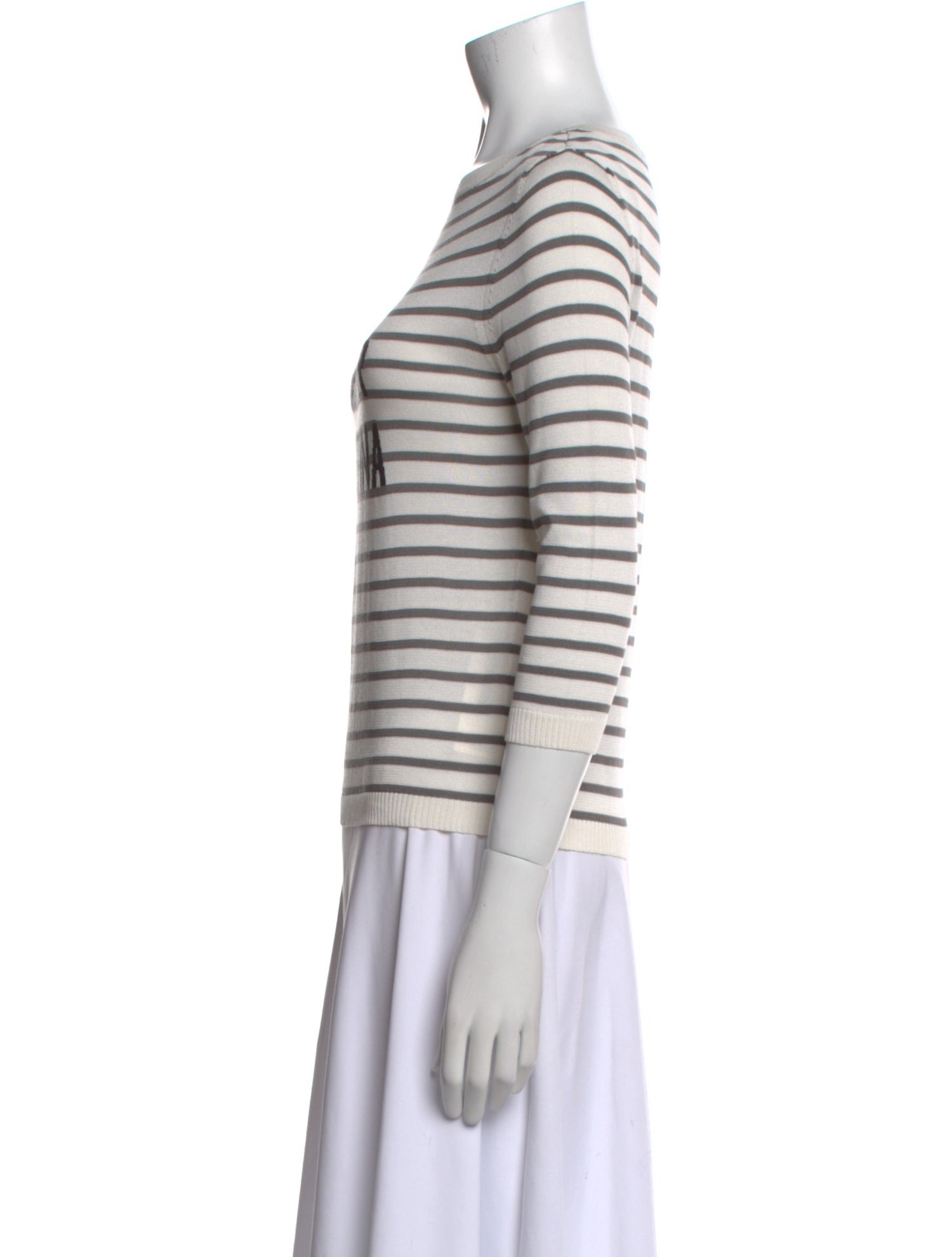 Christian Dior Silk Striped T-Shirt