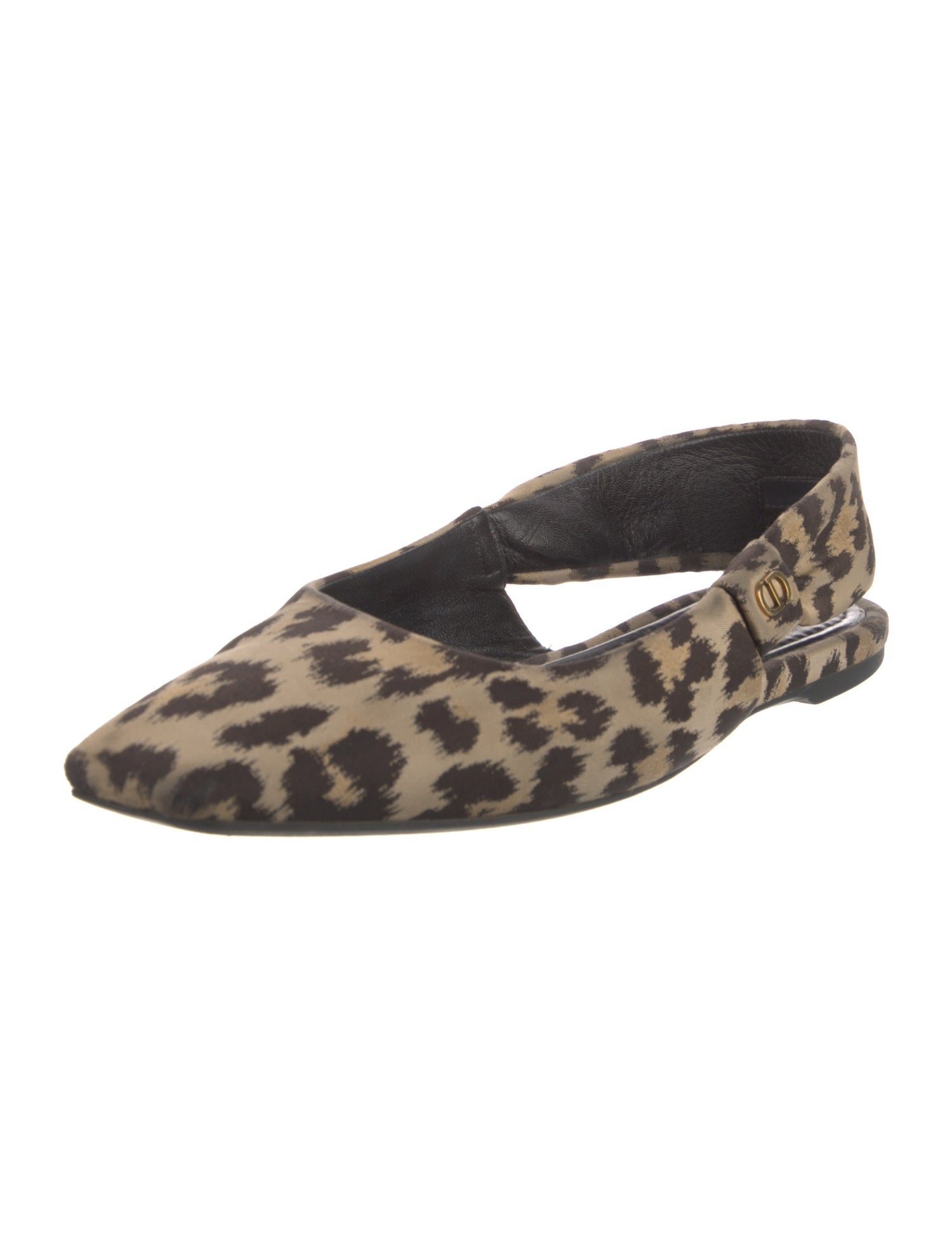 Christian Dior Animal Print Slingback Flats