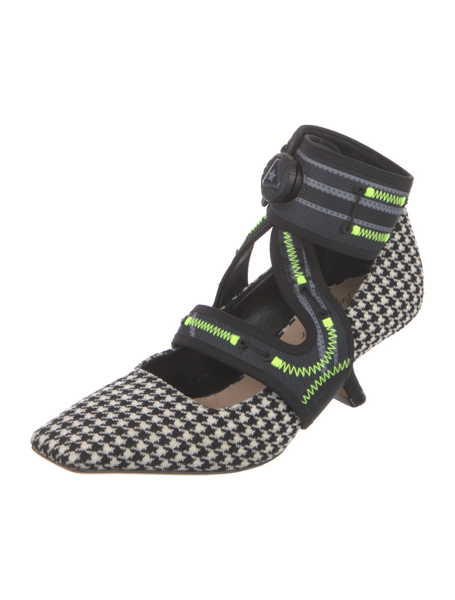 Christian Dior Houndstooth Print Pumps