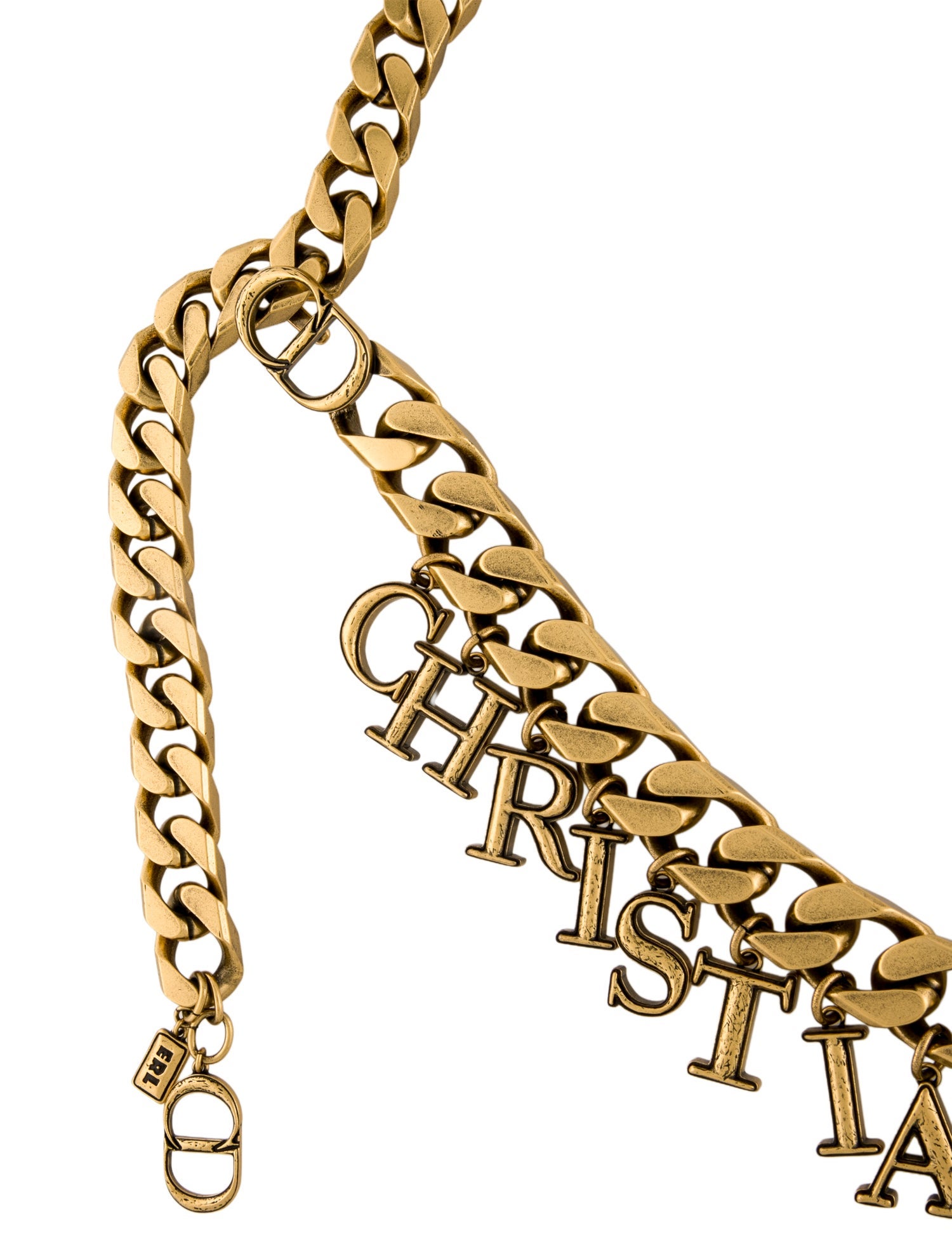 Christian Dior Signature Logo Skinny Waist Belt