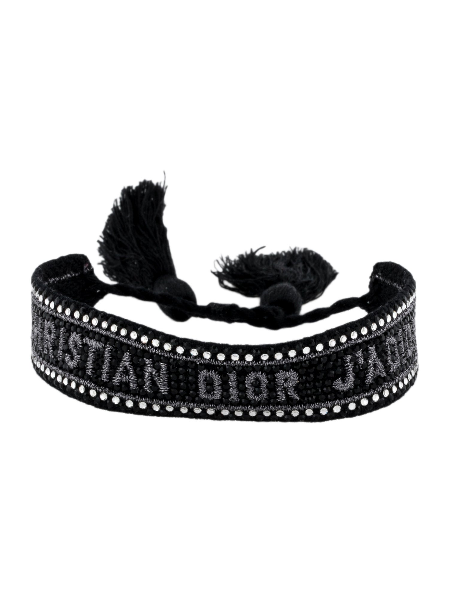 Christian Dior Cotton Thread Crystal J'Adior Friendship Bangle Bracelet