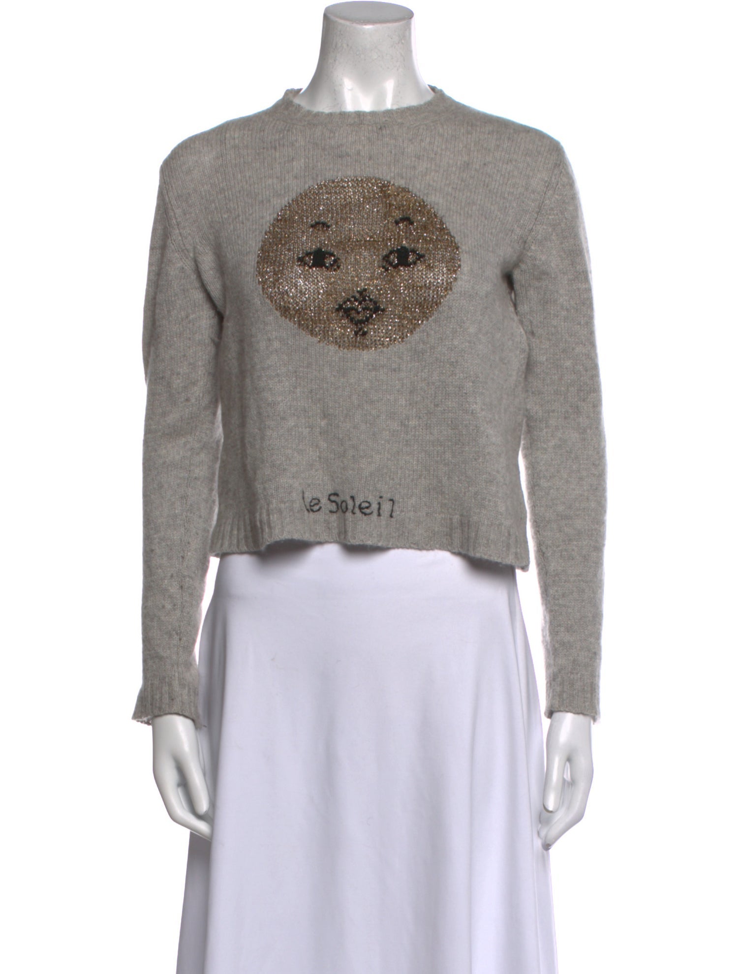 Christian Dior Cashmere Graphic Print Sweater