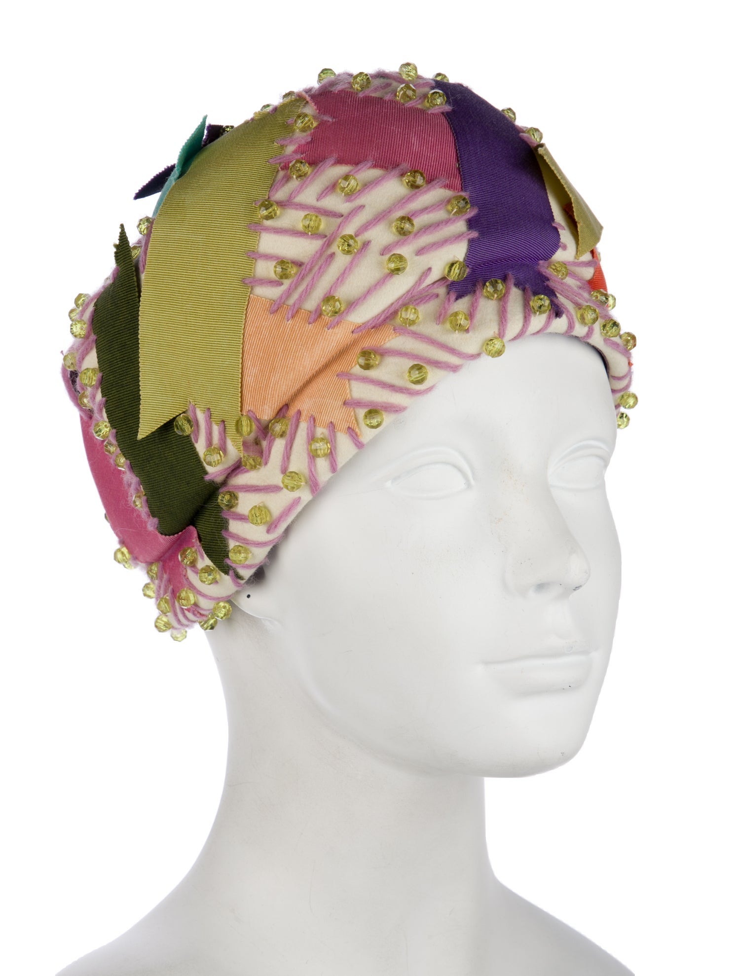 Christian Dior Chapeaux Vintage Beaded Hat