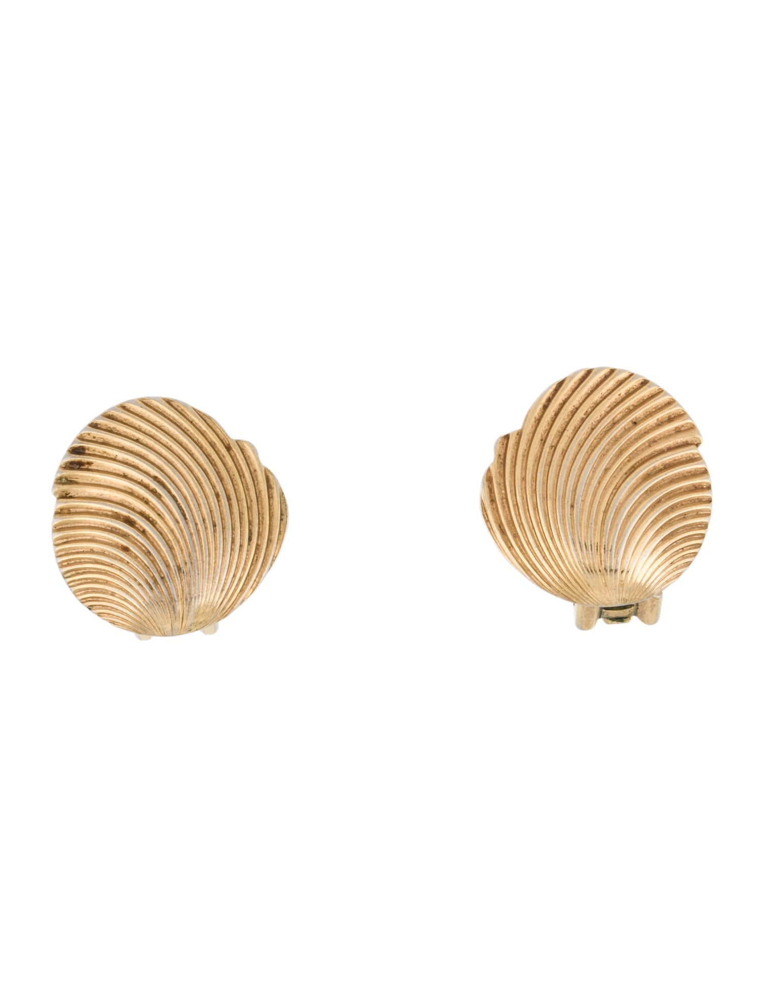 Christian Dior Vintage Shell Clip-On Earrings
