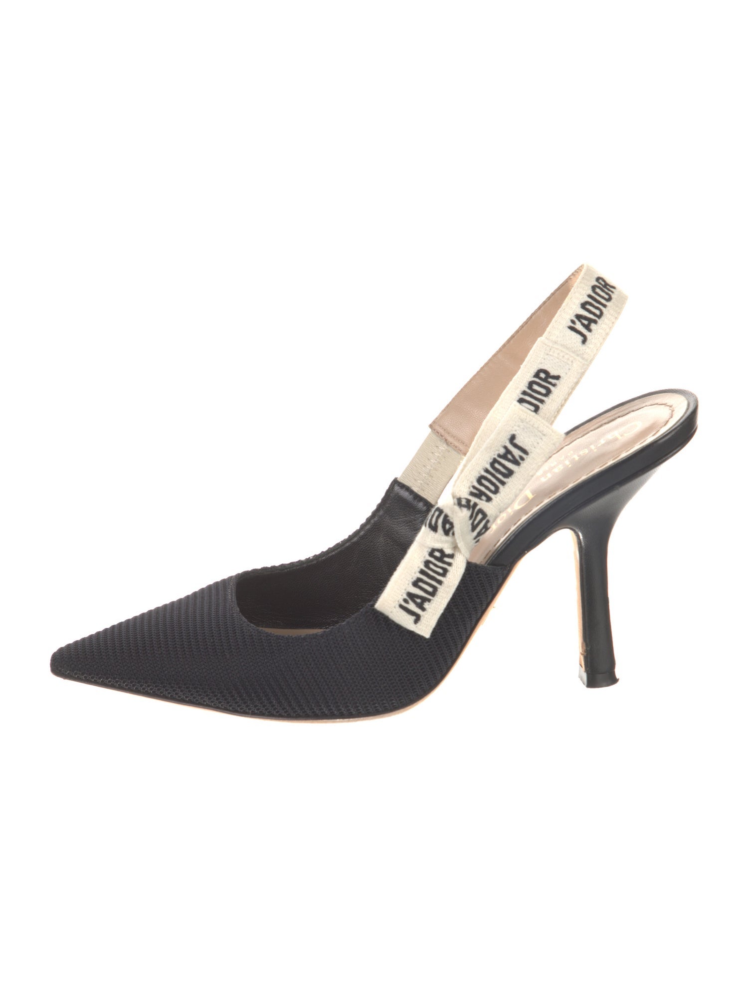Christian Dior Canvas Printed Slingback Pumps