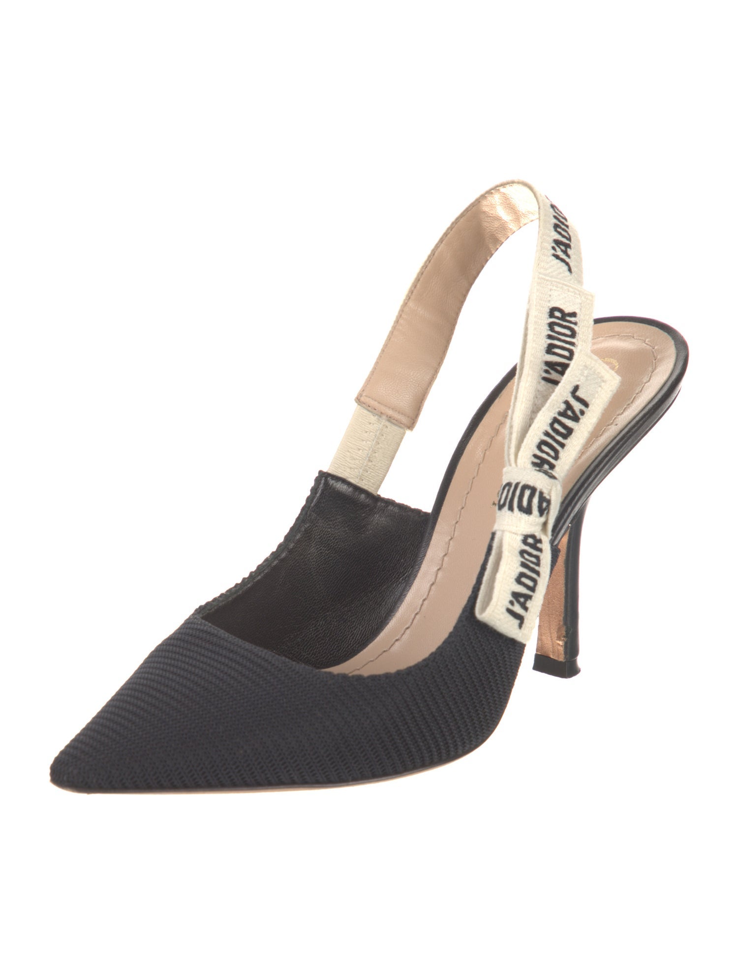 Christian Dior Canvas Printed Slingback Pumps