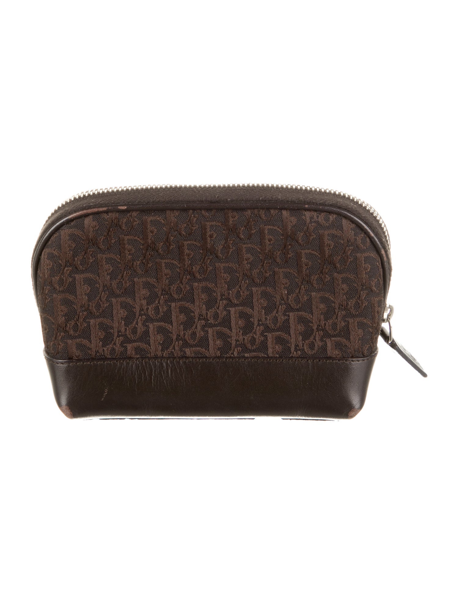 Christian Dior Logo Canvas Cosmetic Bag